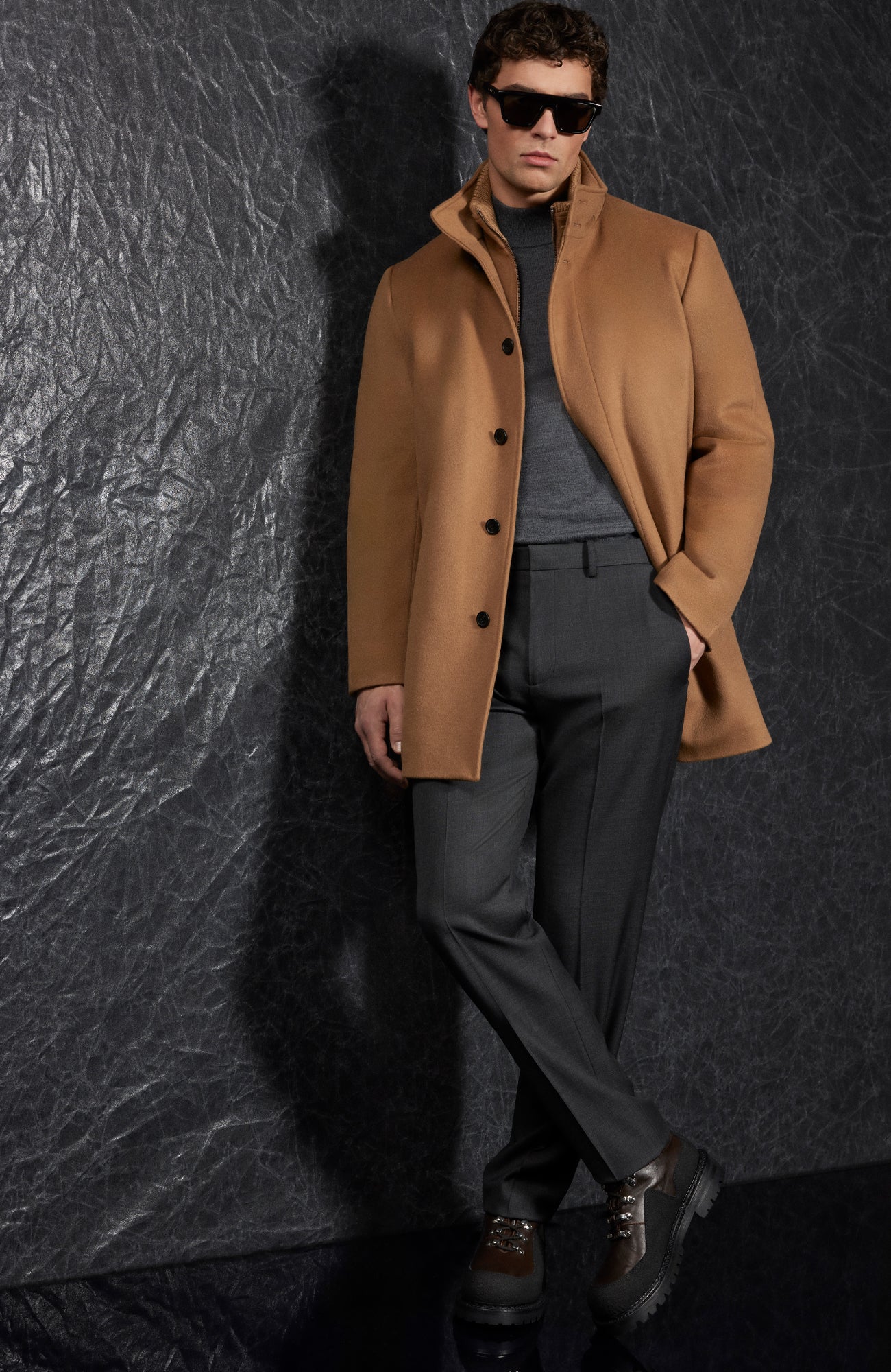 MANTEAU EN LAINE ET CACHEMIRE VIGOGNE MONT-ROYAL