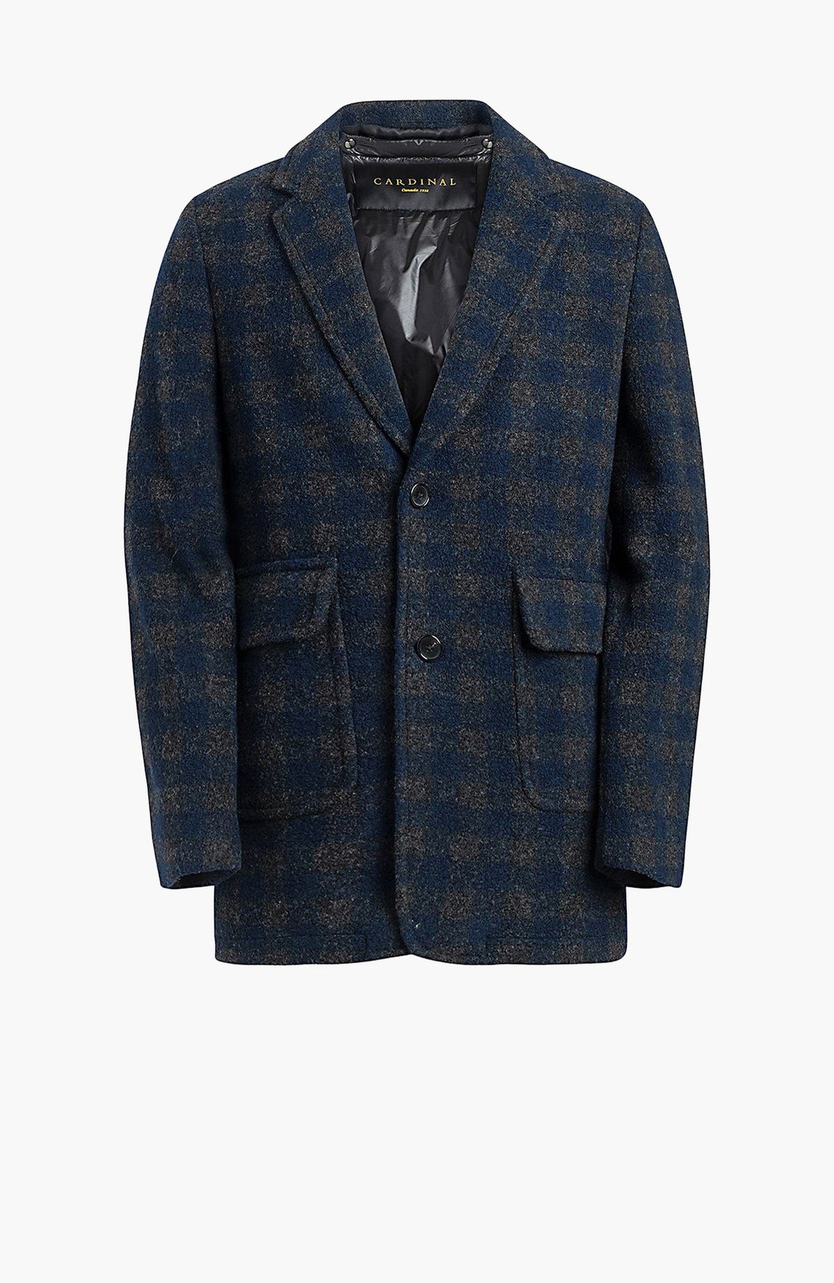 Barrett Charcoal & Navy Check Wool Jacket - Cardinal of Canada-CA - Barrett Charcoal & Navy Check Wool Jacket