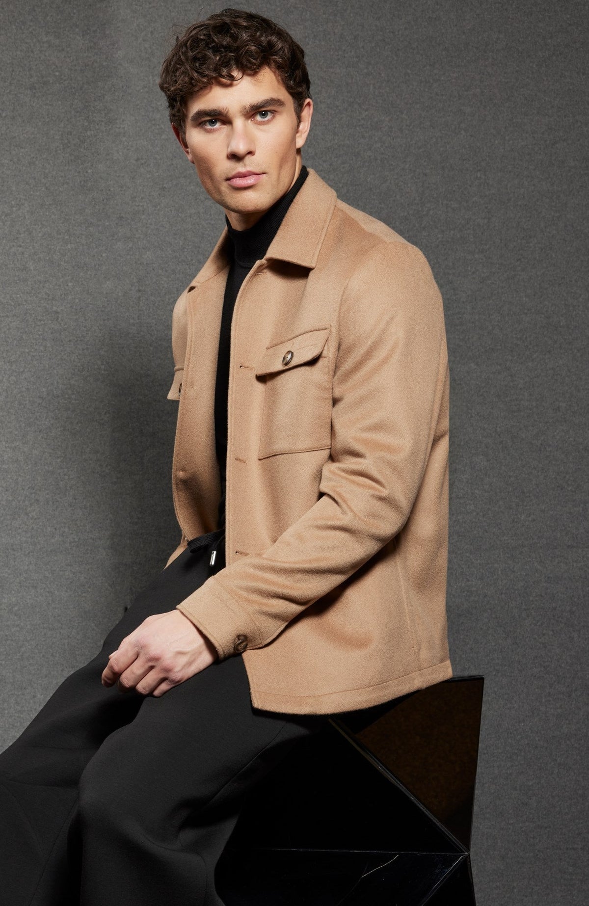 Bryce Cashmere Shirt Jacket - MENS - Cardinal of Canada-CA - Bryce Cashmere Shirt Jacket