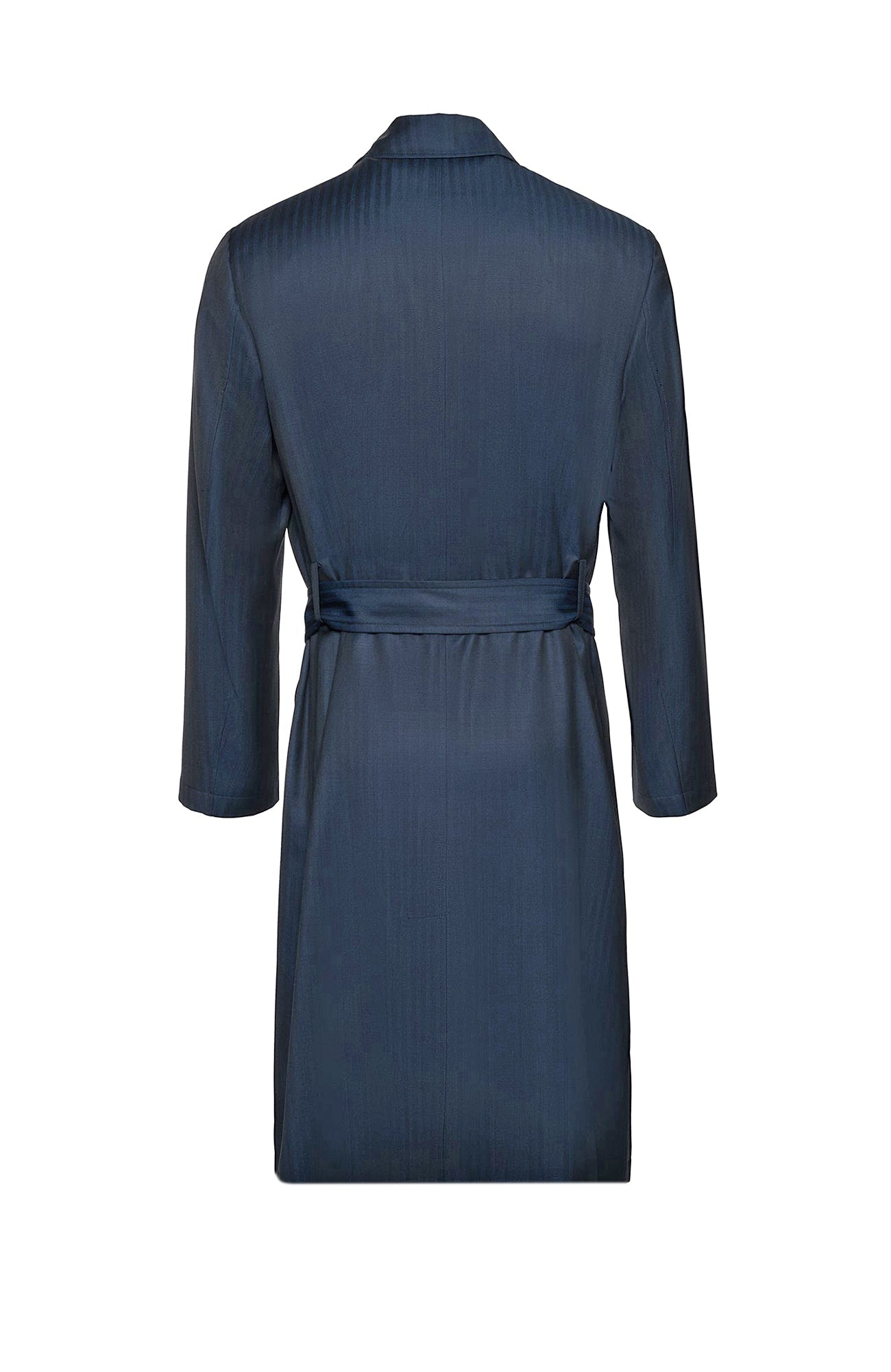 Man Ray Navy Herringbone Wool Trench Coat - Cardinal of Canada - CA - Man Ray Navy Herringbone Wool Trench Coat