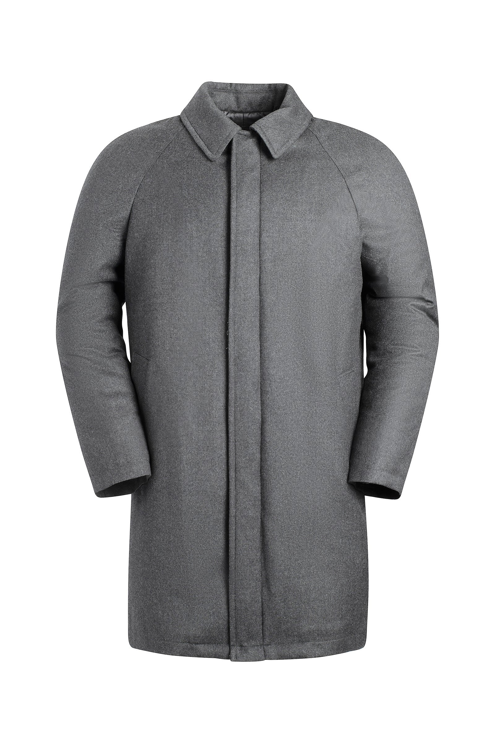 MCMILlan GRAY WOOL SILK CAR COAT