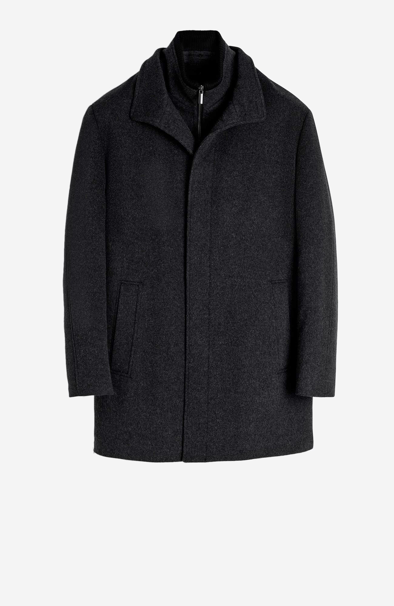 Mont-Royal Black Wool & Cashmere Car Coat