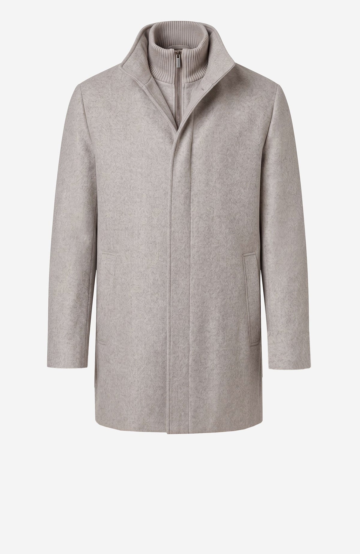 Mont-Royal Taupe Wool & Cashmere Car Coat - MENS - Cardinal of Canada-CA - Mont-Royal Taupe Wool & Cashmere Car Coat