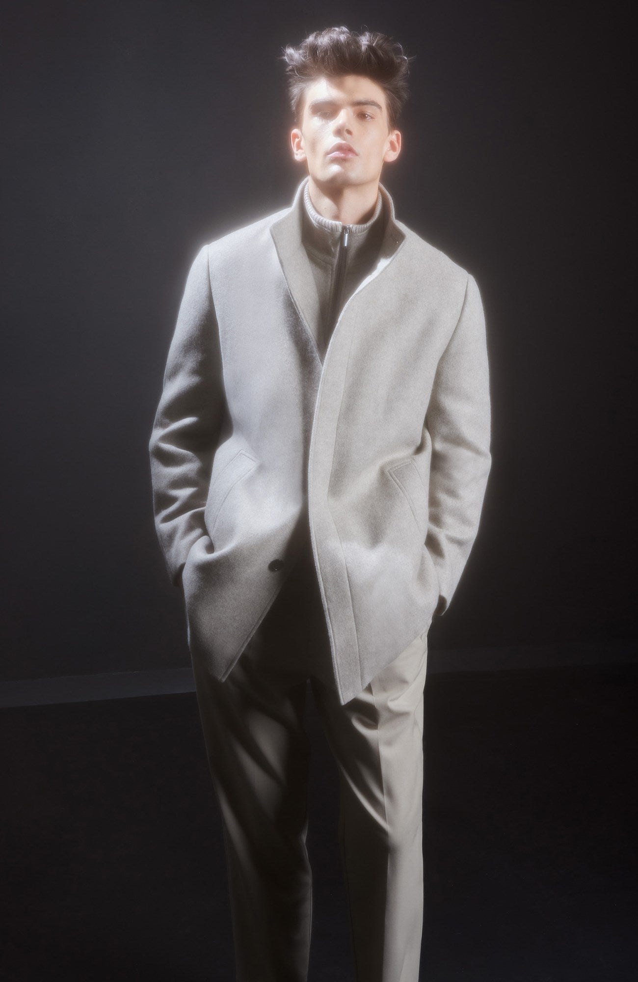 MONT - ROYAL TAUPE WOOL & CASHMERE CARCOAT - MENS - Cardinal of Canada - CA - MONT - ROYAL TAUPE WOOL & CASHMERE CARCOAT