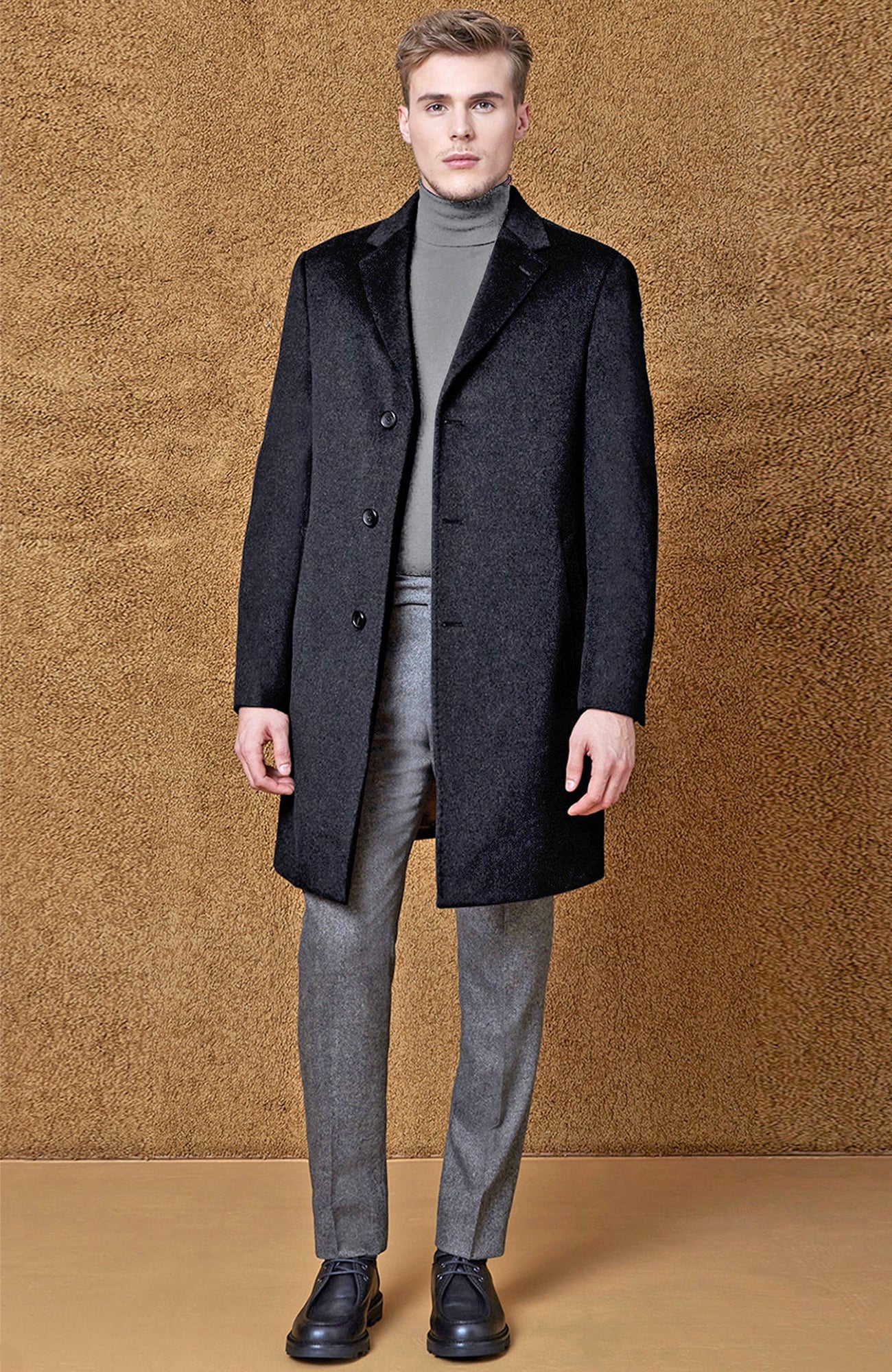 St - Pierre Charcoal Cashmere Topcoat - Dress - Cardinal of Canada - CA - St - Pierre Charcoal Cashmere Topcoat