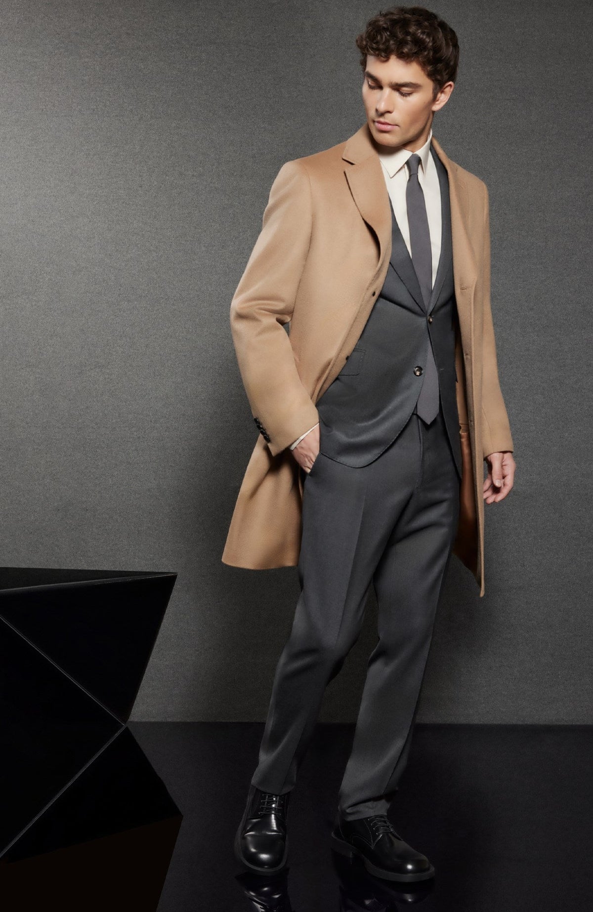 St. Pierre Lightweight Cashmere Topcoat in Camel - MENS - Cardinal of Canada-CA - St. Pierre Lightweight Cashmere Topcoat in Camel