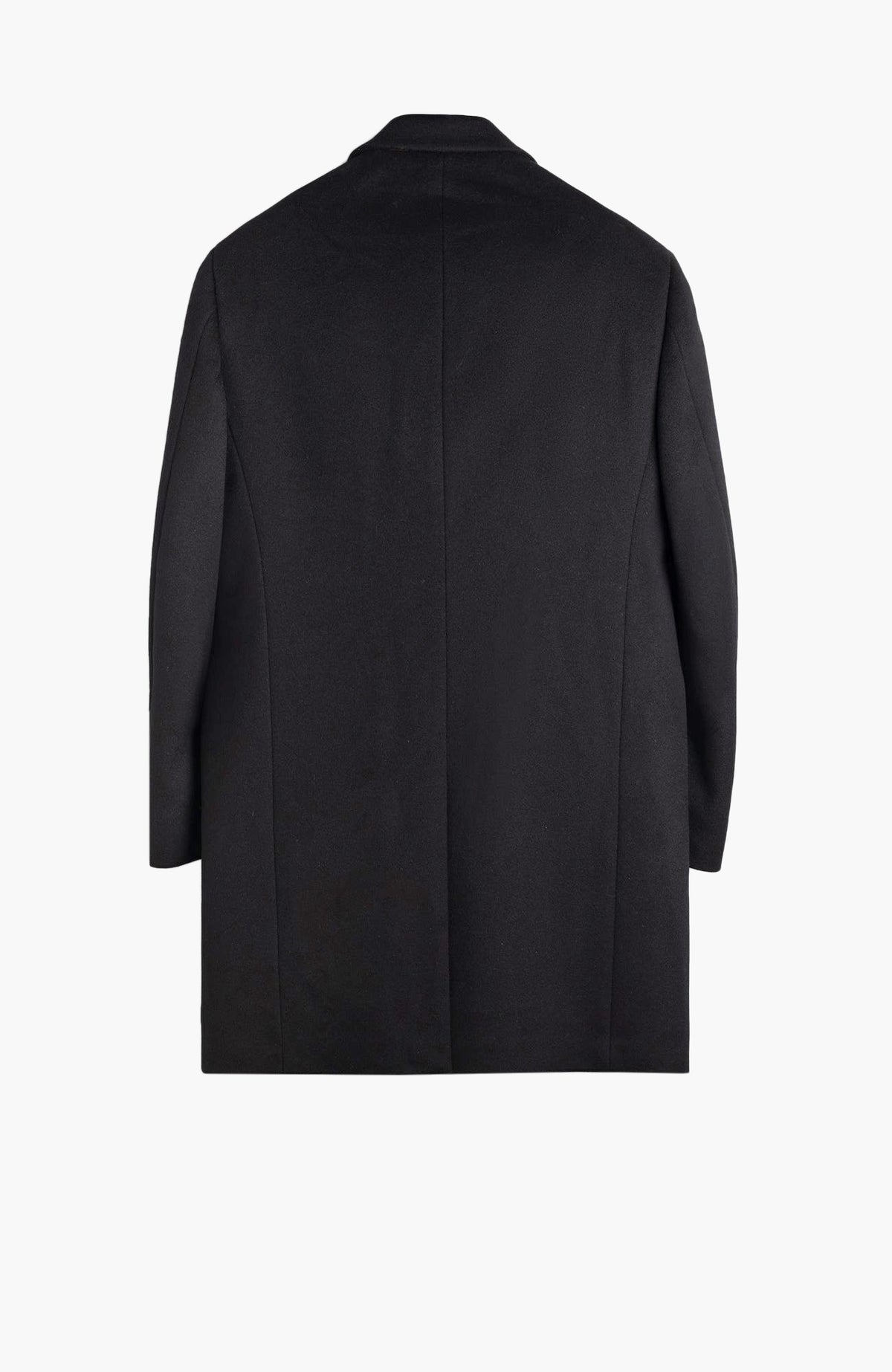 Sutton Black Wool Topcoat