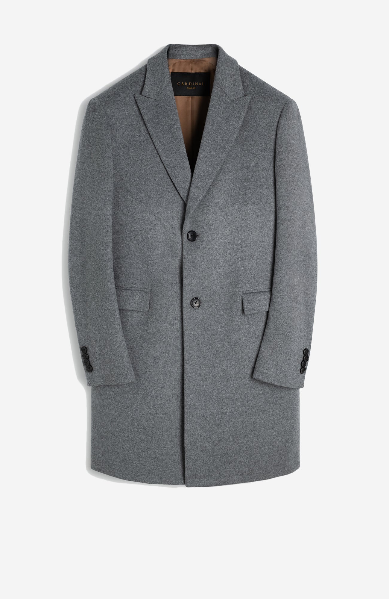 Sutton Light Grey Wool Topcoat