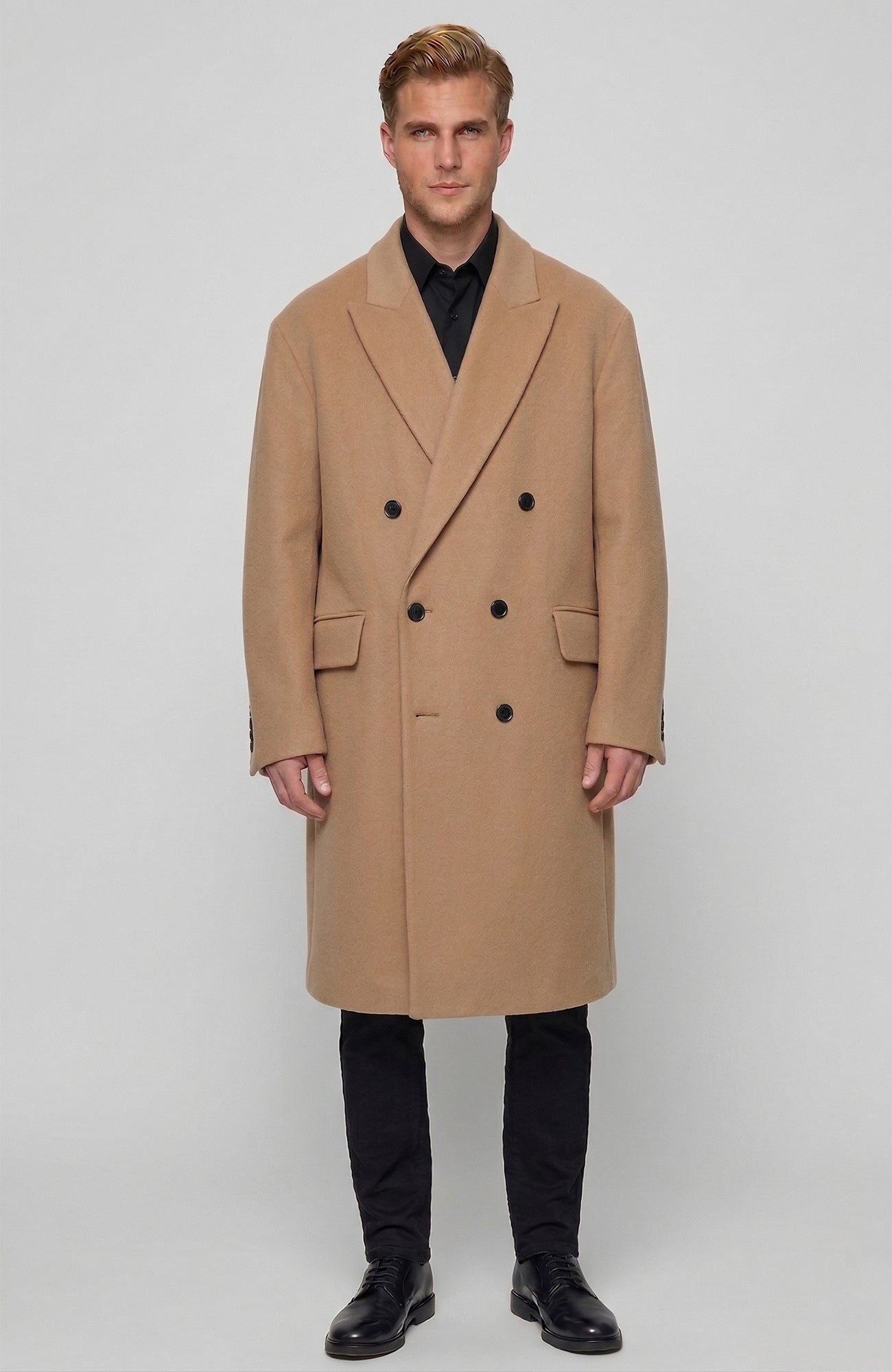 【Eongul ヨングル】Cashmere Wool Overcoat Thomas Wool & Cashmere Camel Overcoat
