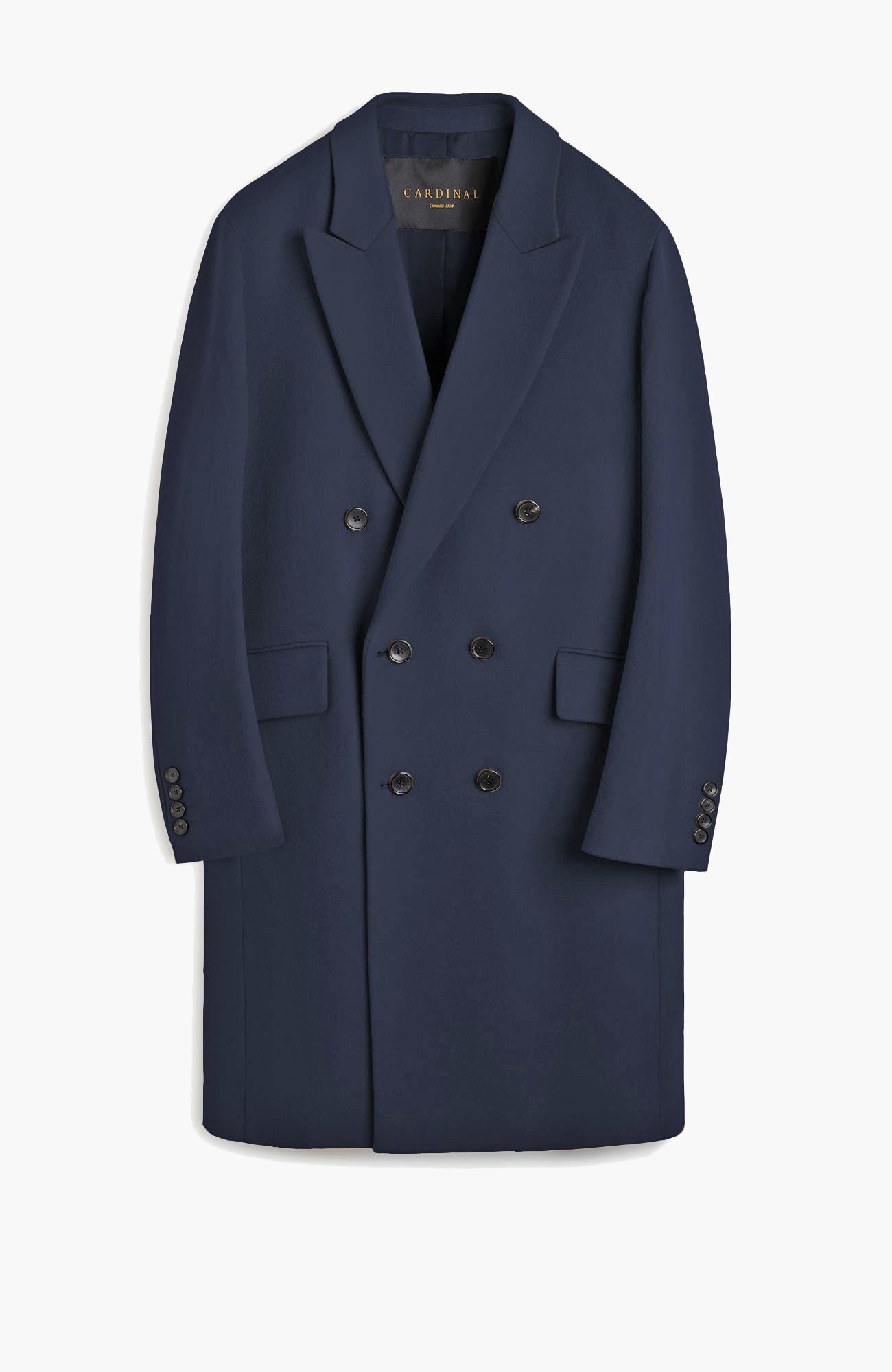 Thomas Navy Cashmere Overcoat - MENS - Cardinal of Canada-CA - Thomas Navy Cashmere Overcoat