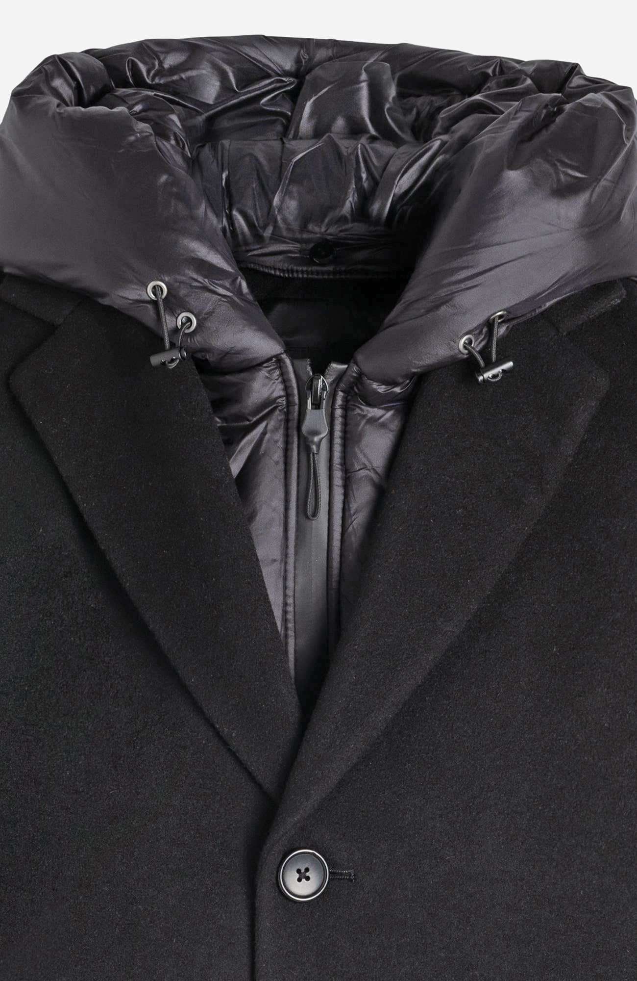 Trenton Black Wool & Cashmere Topcoat - Cardinal of Canada - CA - Trenton Black Wool & Cashmere Topcoat