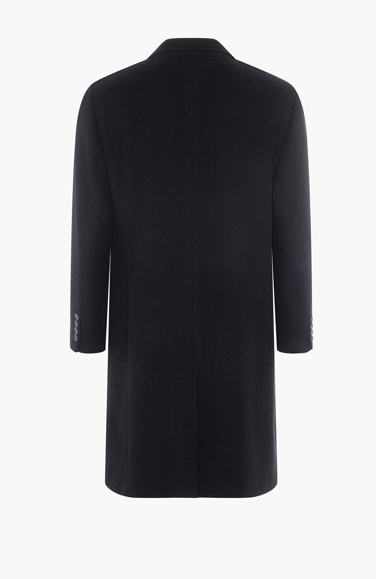 Trevor Black Wool Topcoat-Black - MENS - Cardinal of Canada-CA - Trevor Black Wool Topcoat-Black
