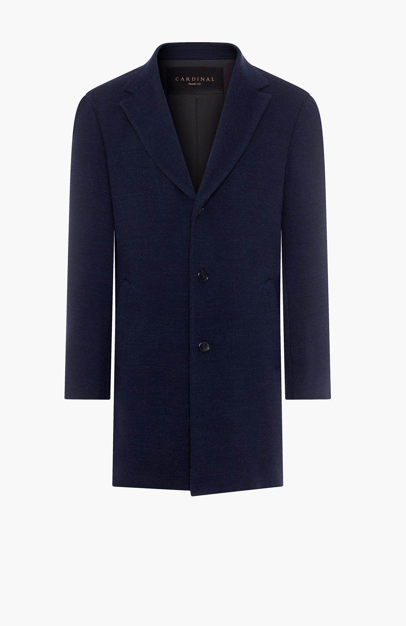 Tyson Navy Wool & Cashmere Topcoat - MENS - Cardinal of Canada-CA - Tyson Navy Wool & Cashmere Topcoat