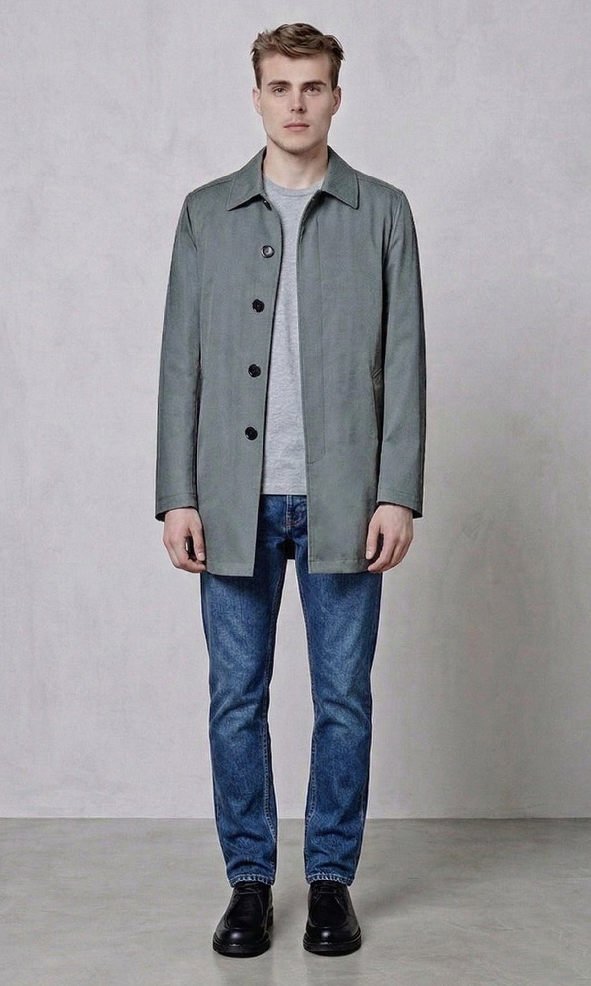 McCord Light Grey Raincoat With Primaloft Lining