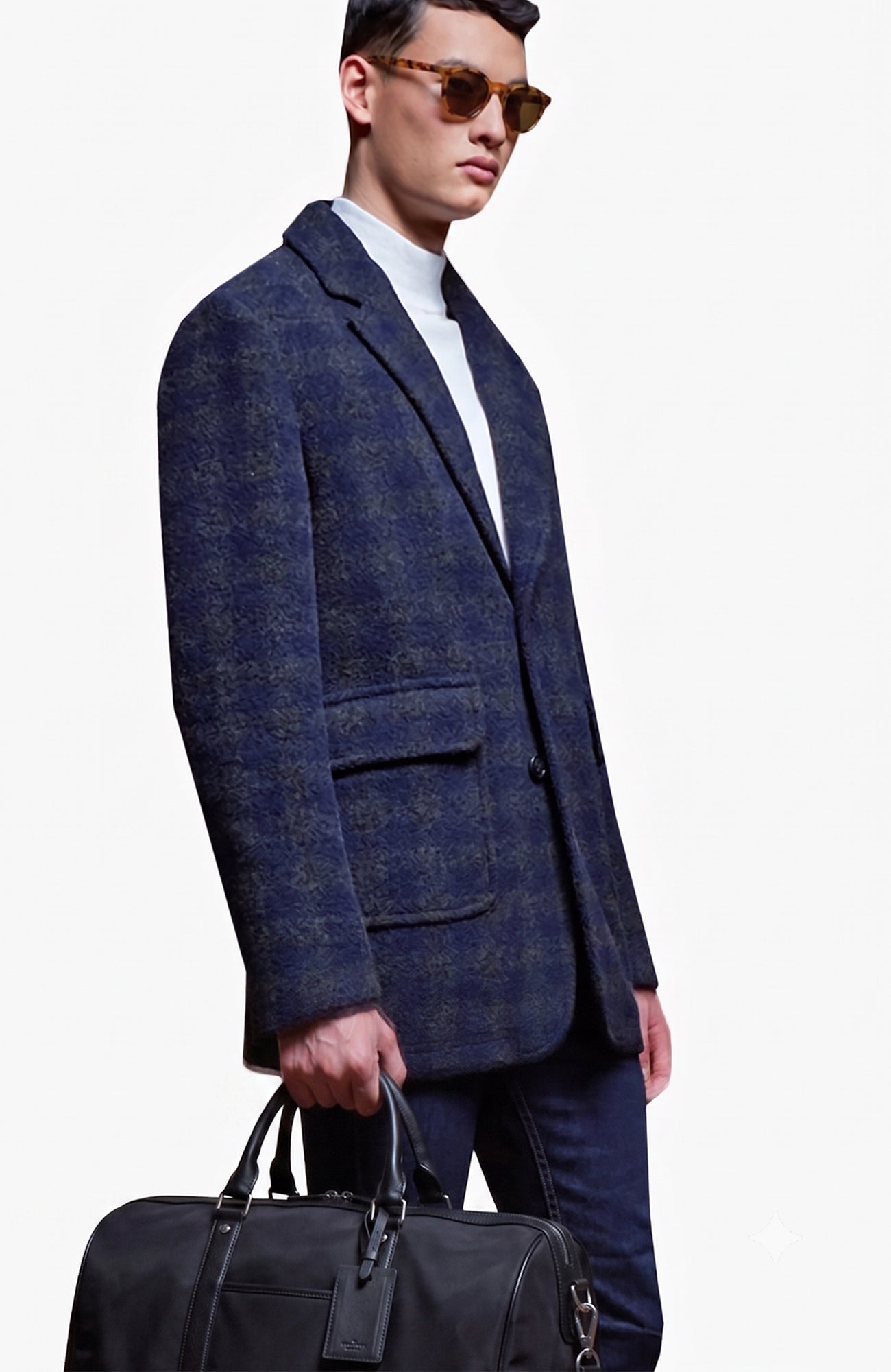 Barrett Charcoal & Navy Check Wool Jacket - Cardinal of Canada-CA - Barrett Charcoal & Navy Check Wool Jacket