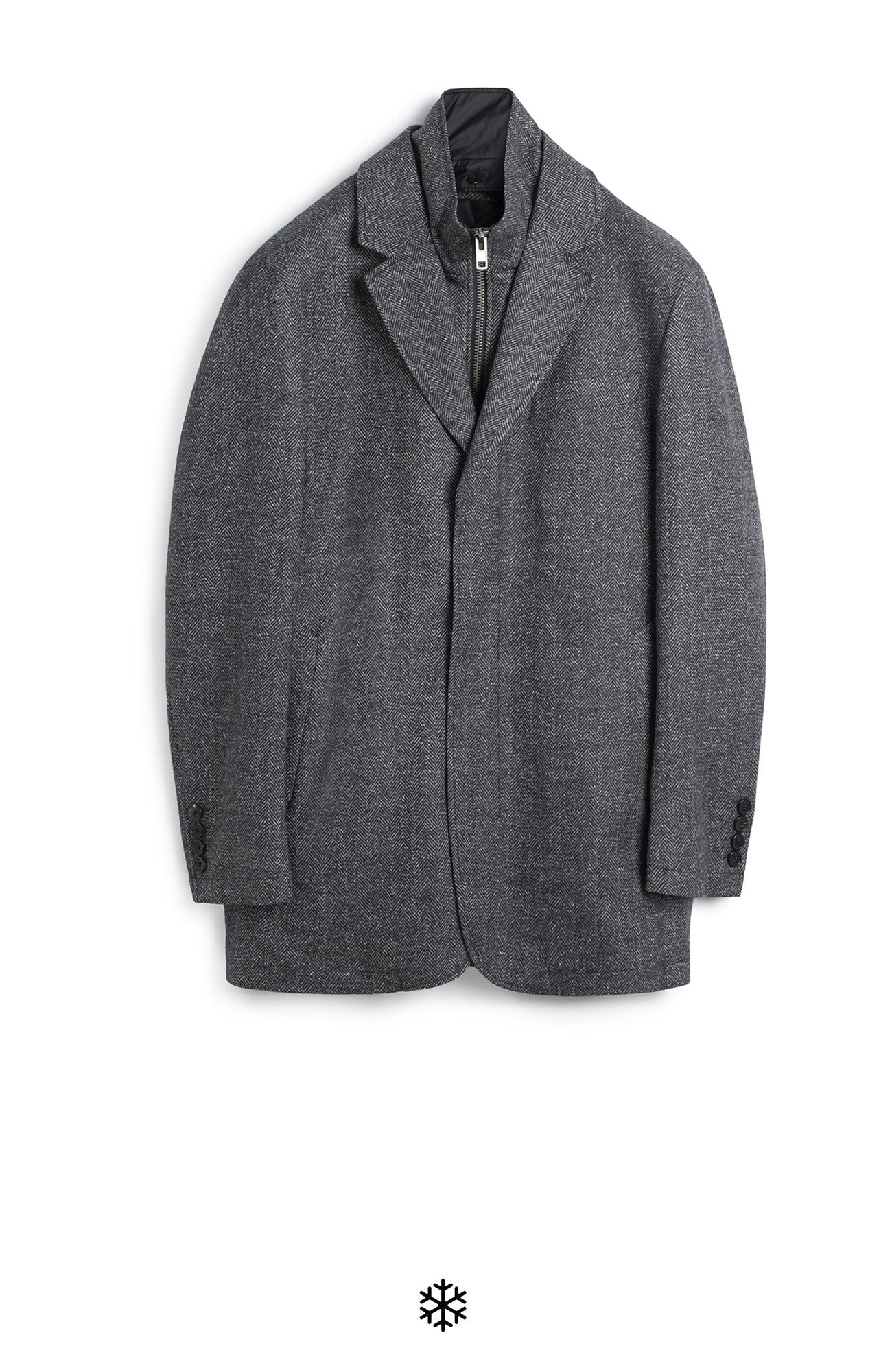 Bowie Charcoal Herringone Jacket - MENS - Cardinal of Canada - CA - Bowie Charcoal Herringone Jacket