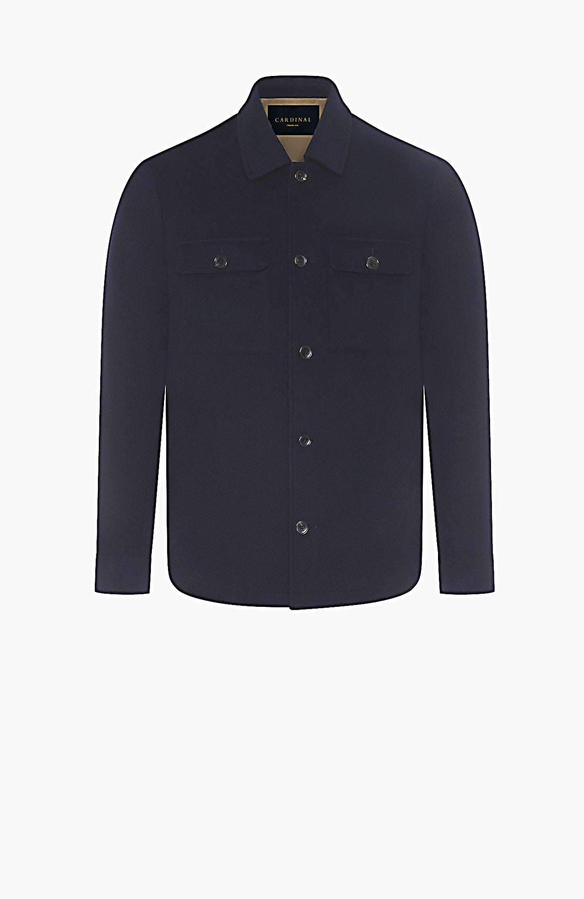 Veste chemise en cachemire marine Bryce