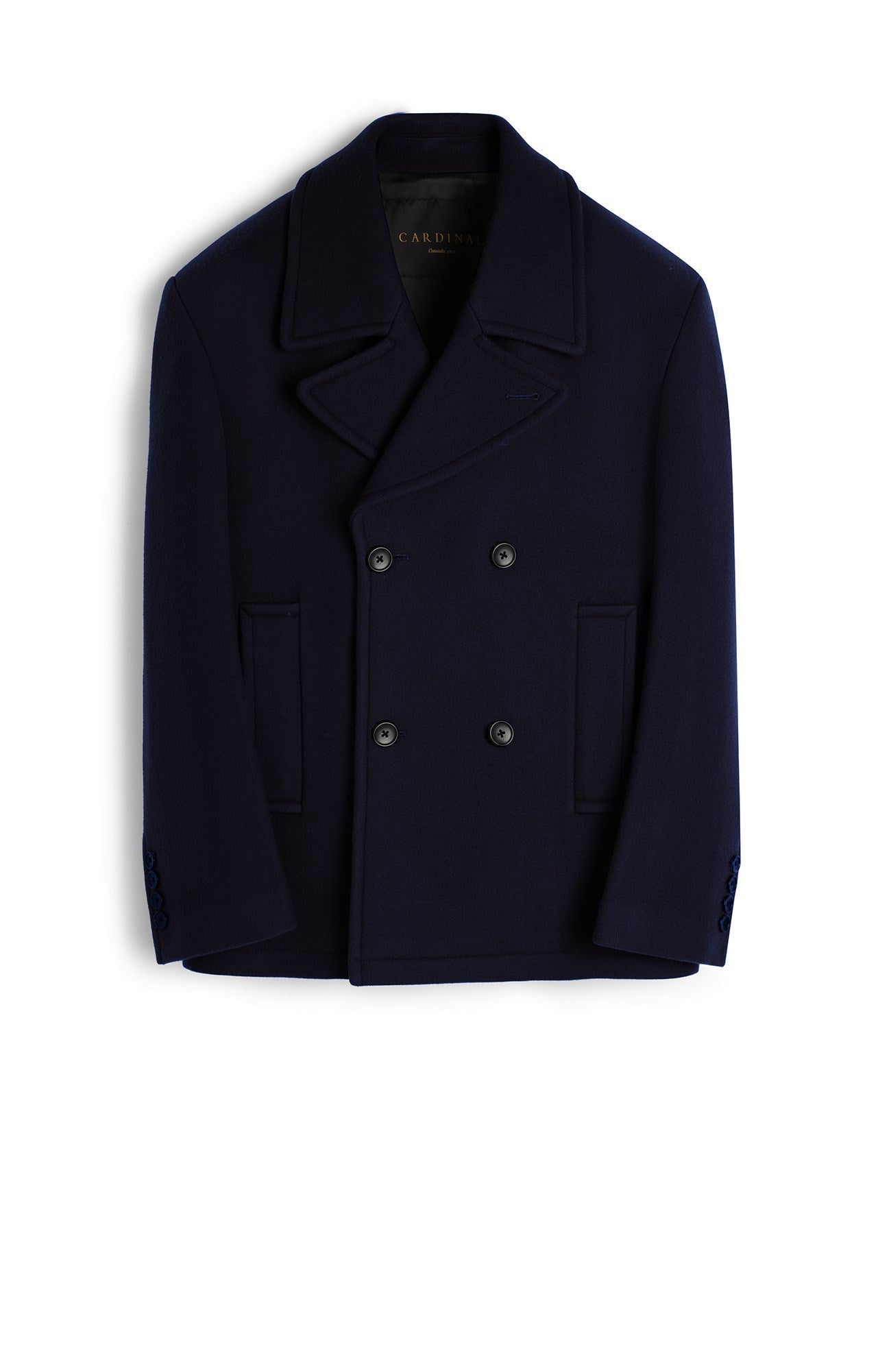 CARRARA NAVY WOOL & CASHMERE PEACOAT - MENS - Cardinal of Canada - CA - CARRARA NAVY WOOL & CASHMERE PEACOAT