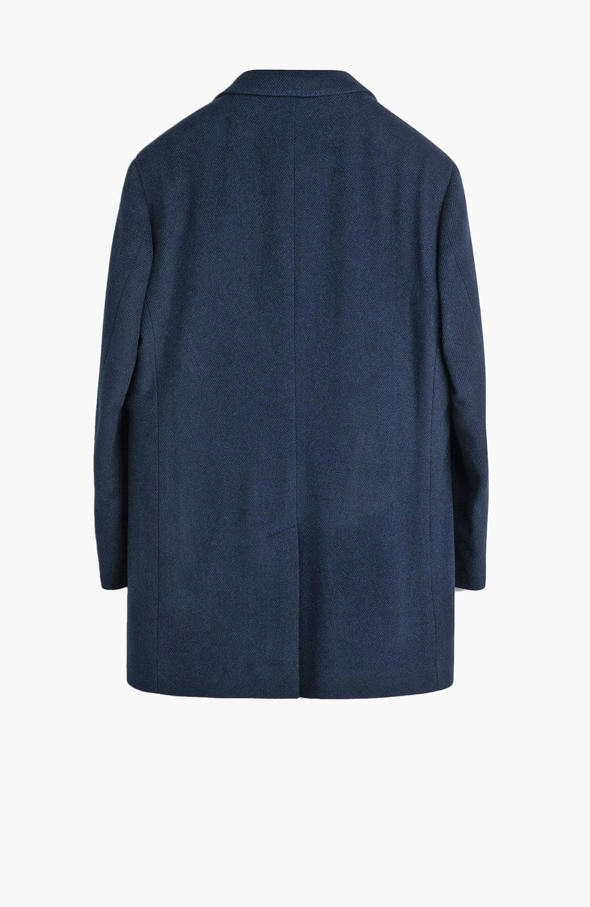 Leclaire Navy Twill Wool & Cashmere Car Coat