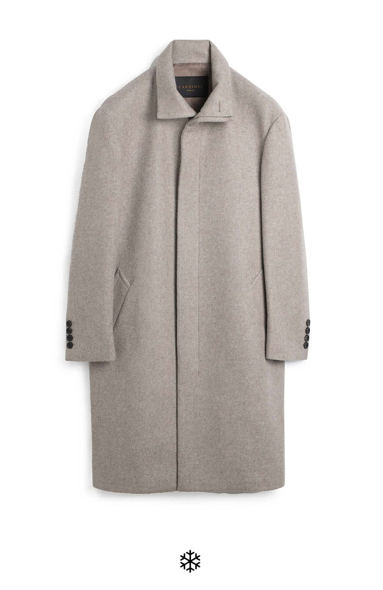 Limited Edition: Lenny Taupe Wool & Cashmere Topcoat - MENS - Cardinal of Canada - CA - Limited Edition: Lenny Taupe Wool & Cashmere Topcoat