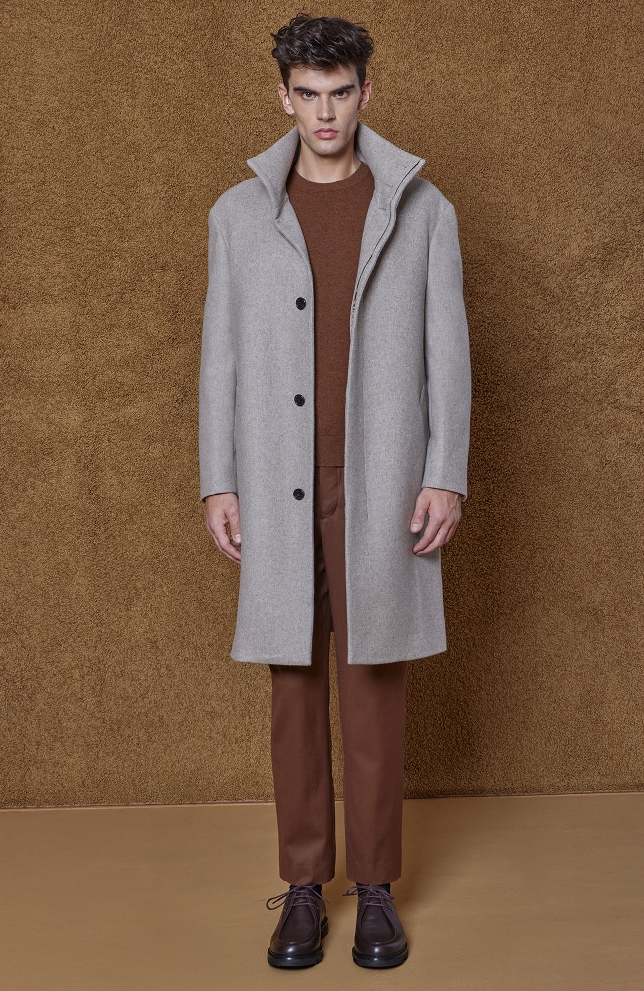 Limited Edition: Lenny Taupe Wool & Cashmere Topcoat - MENS - Cardinal of Canada - CA - Limited Edition: Lenny Taupe Wool & Cashmere Topcoat