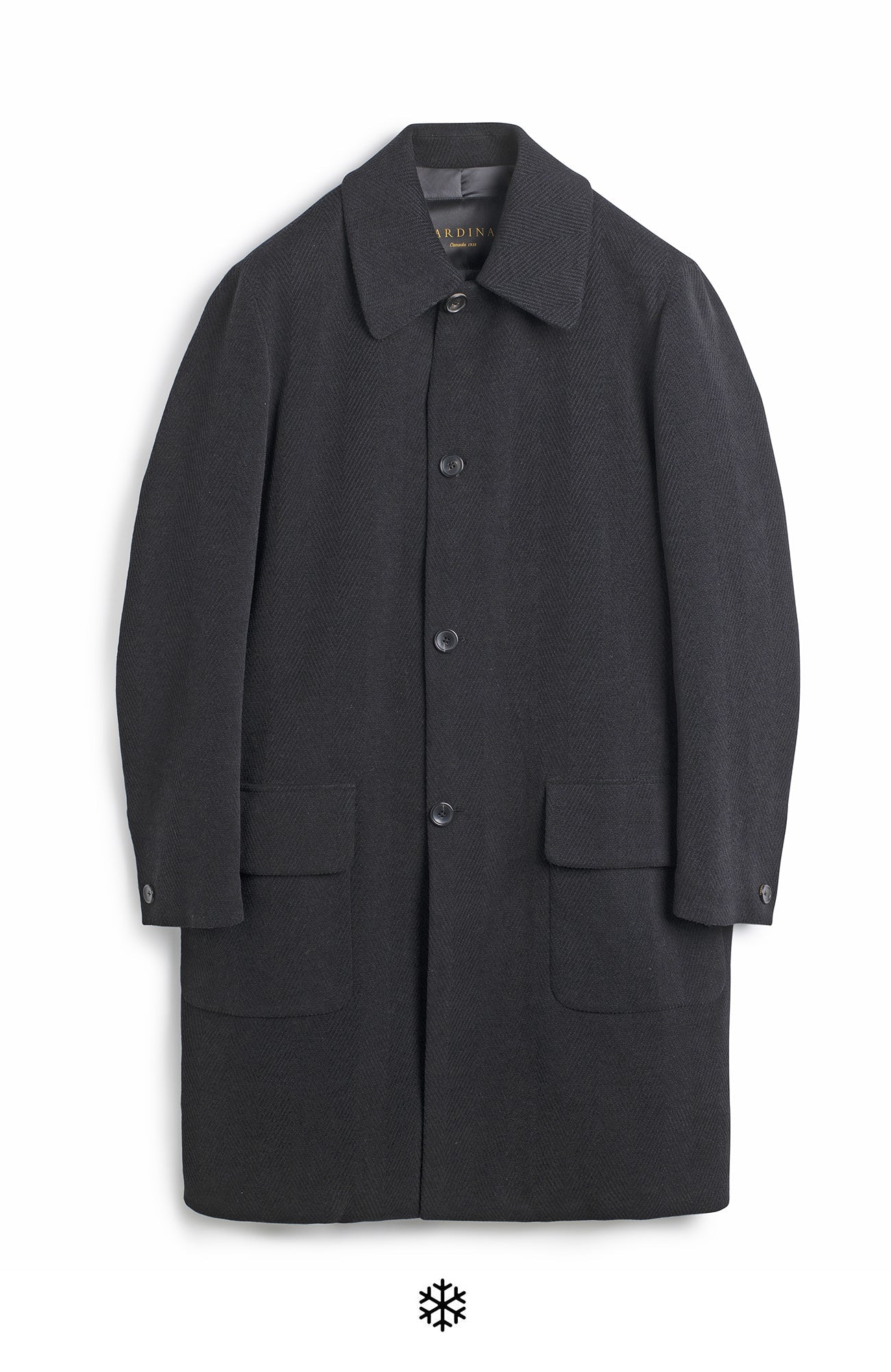 Limited Edition: Leto Black Herringbone Topcoat - MENS - Cardinal of Canada - CA - Limited Edition: Leto Black Herringbone Topcoat