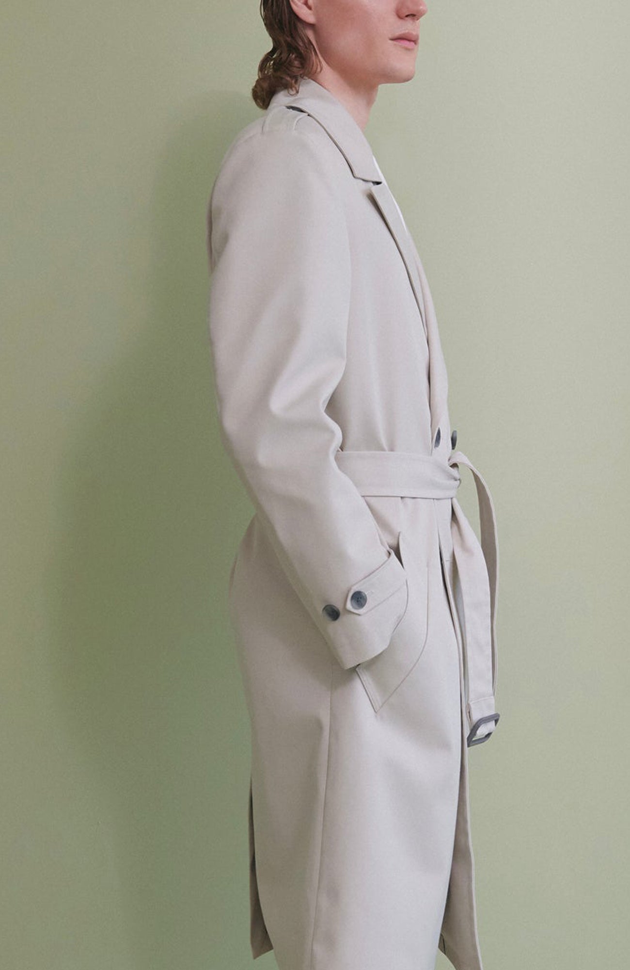Lucas Light Beige Trench Coat