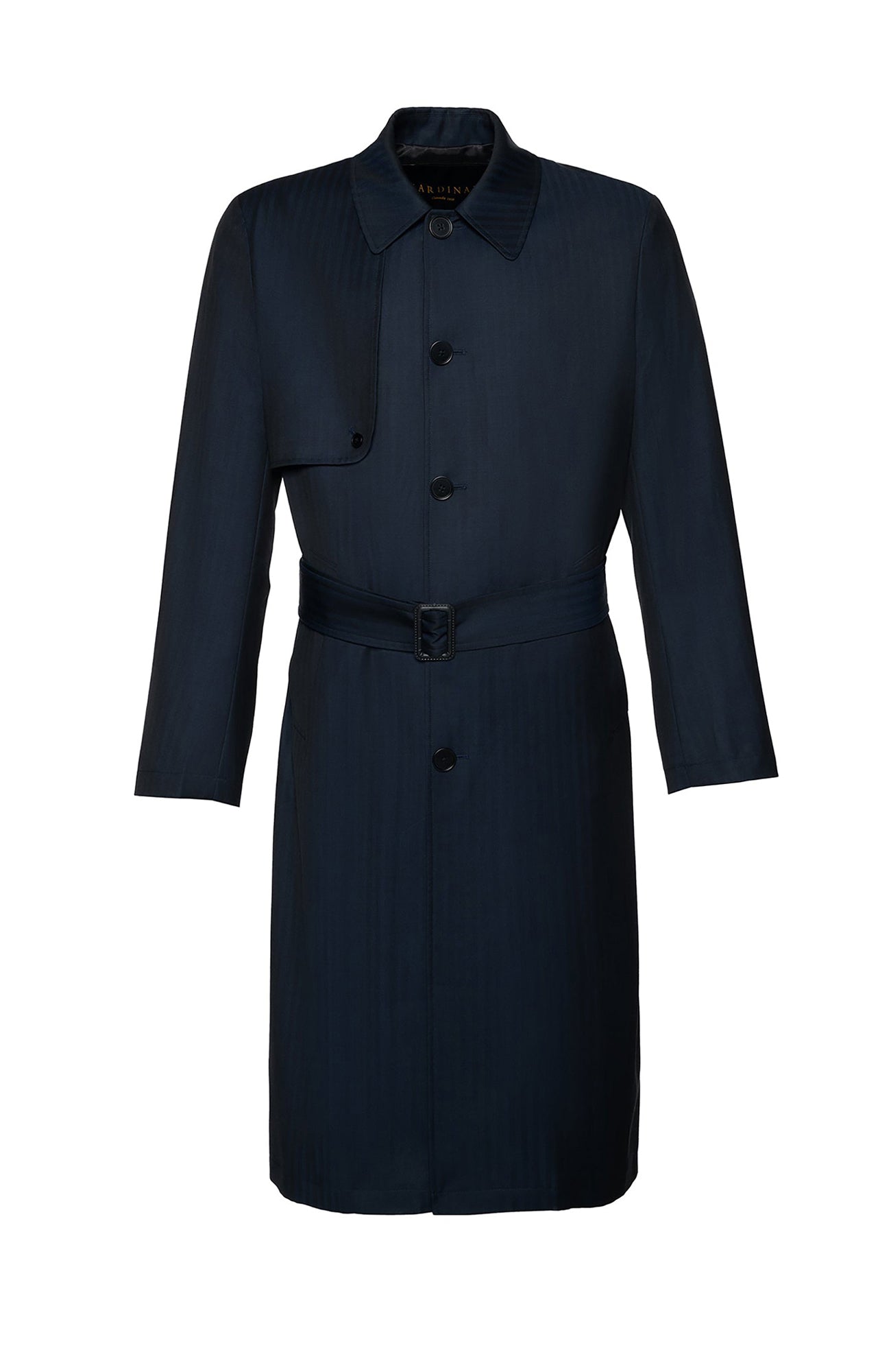 Navy blue sale trench coat men