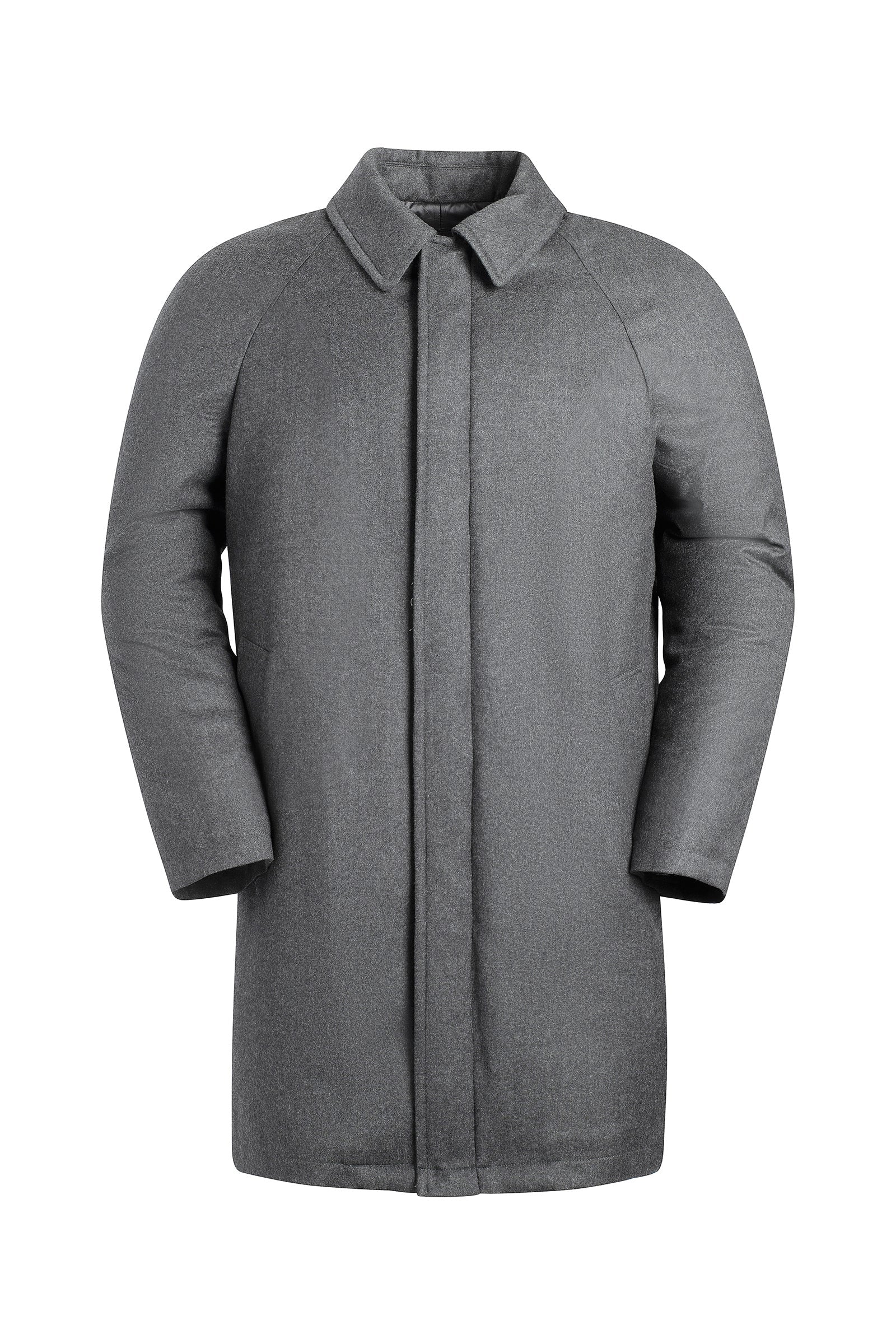 Manteau en laine et soie gris McMillan avec insulation PrimaLoft