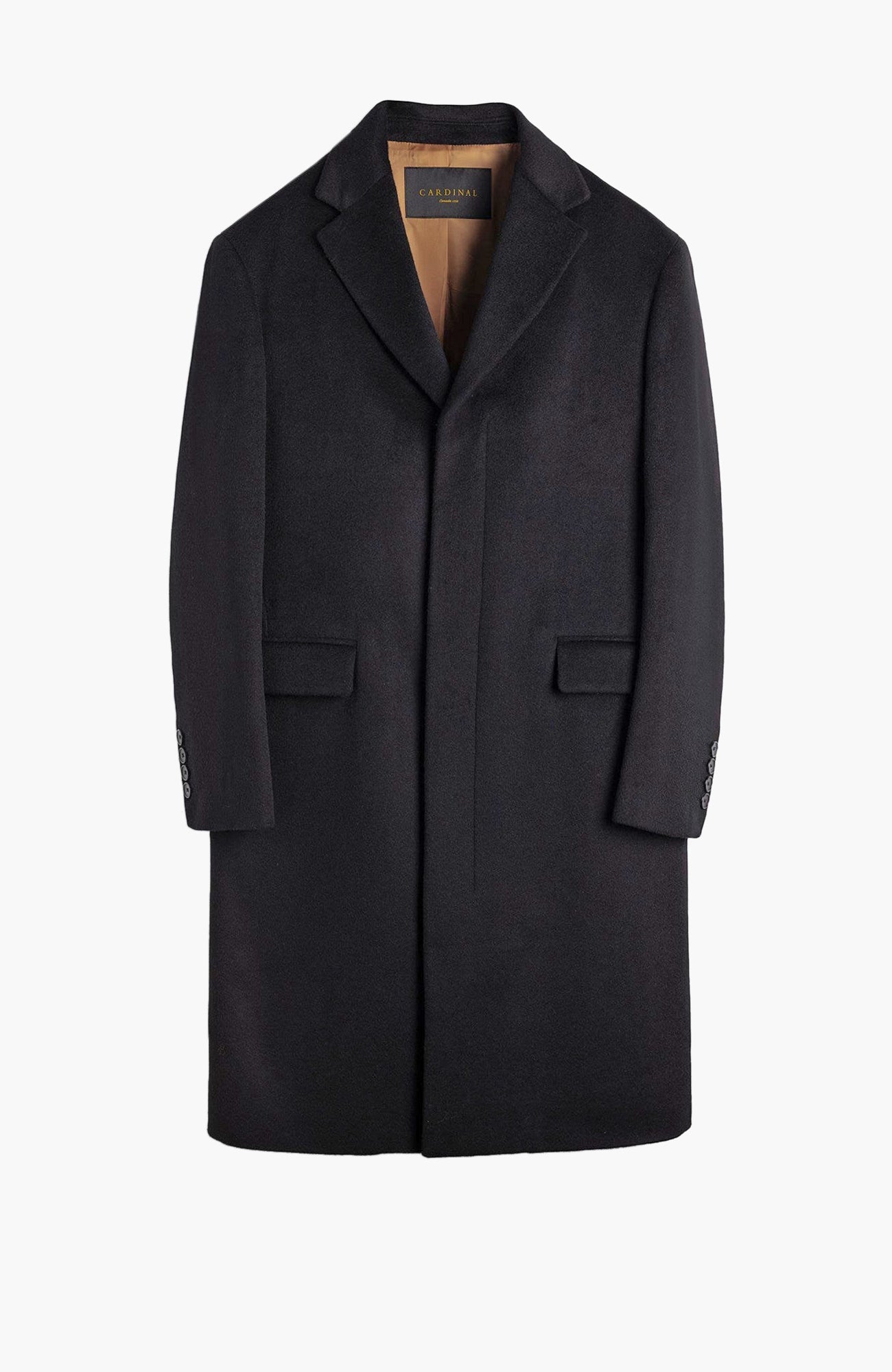 Mercer Black Cashmere Topcoat - MENS - Cardinal of Canada-CA - Mercer Black Cashmere Topcoat
