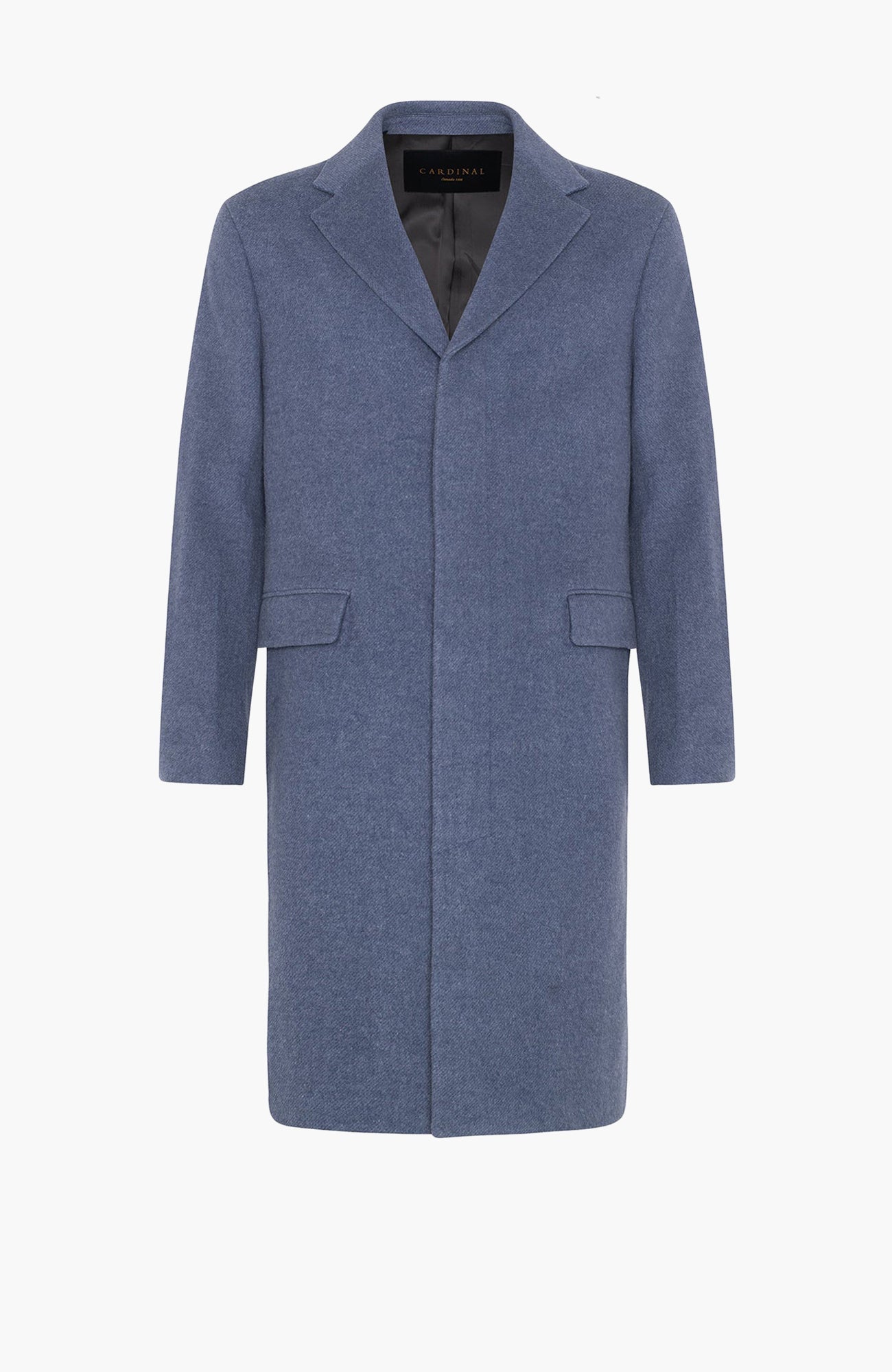 Mercer Light Blue Wool Topcoat - MENS - Cardinal of Canada-CA - Mercer Light Blue Wool Topcoat