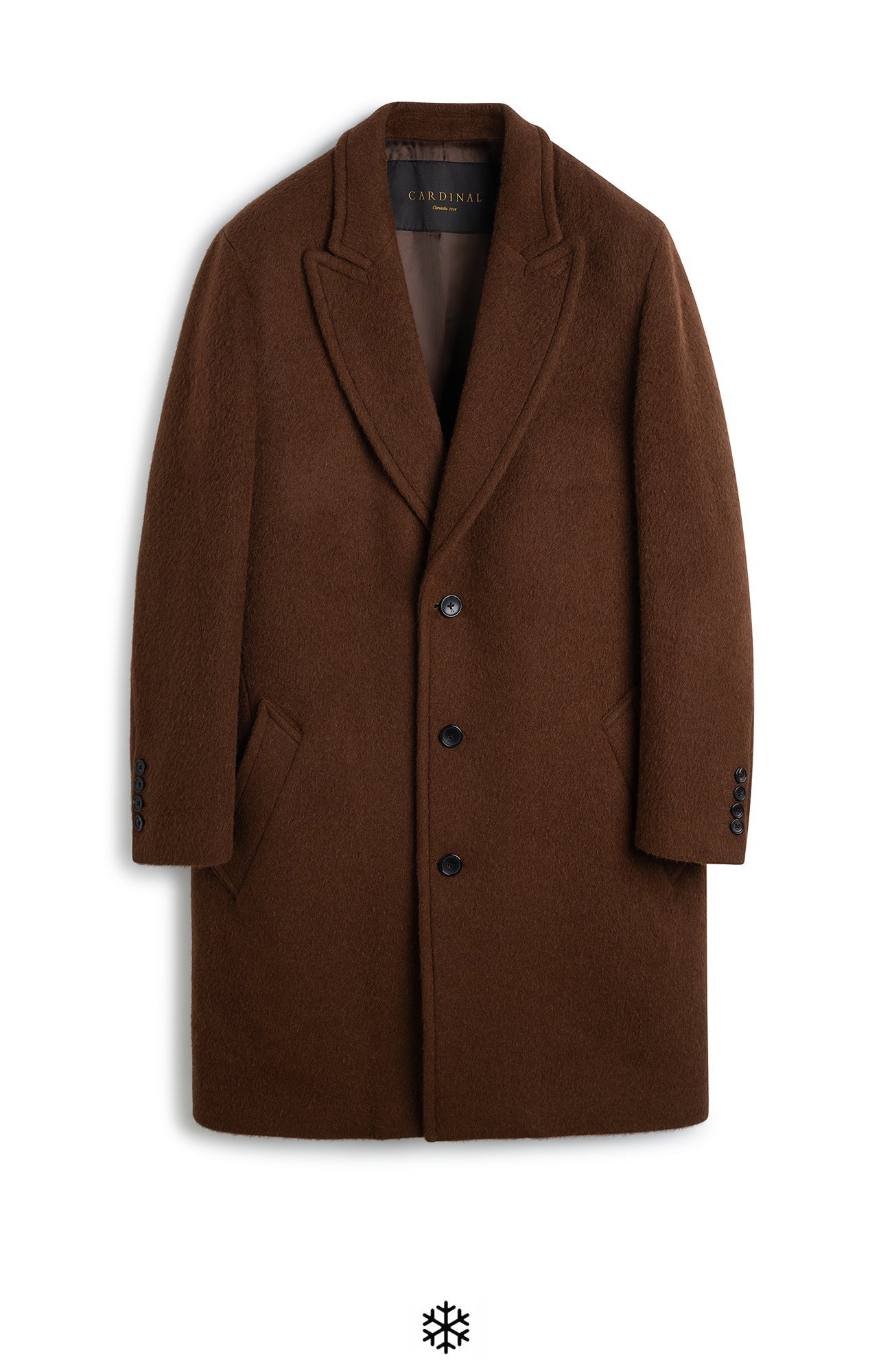 MERCURY WOOL AND ALPACA BLEND TOPCOAT - MENS - Cardinal of Canada - CA - MERCURY WOOL AND ALPACA BLEND TOPCOAT 41.5 inch length