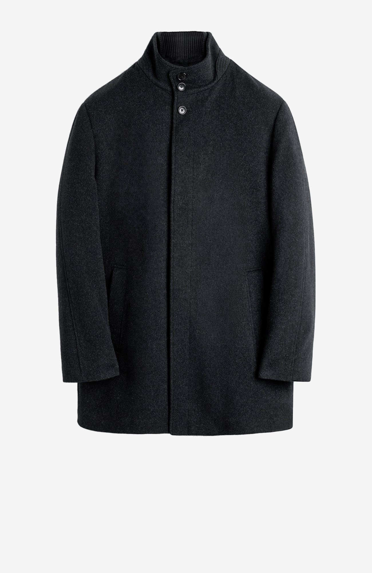 Mont - Royal Black Wool & Cashmere Car Coat - Cardinal of Canada - CA - Mont - Royal Black Wool & Cashmere Car Coat