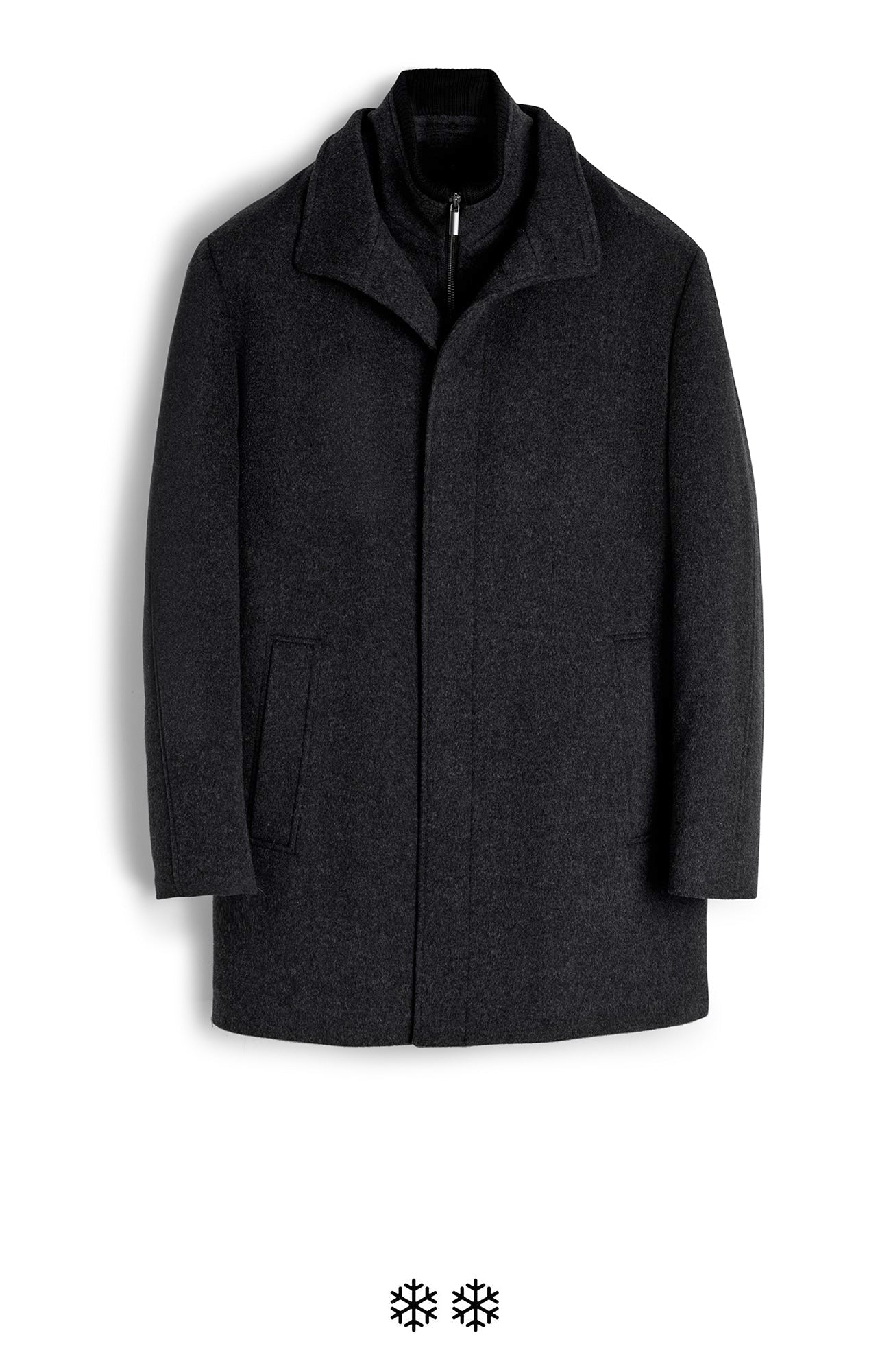 MONT - ROYAL BLACK WOOL & CASHMERE CAR COAT - Cardinal of Canada - CA - MONT - ROYAL BLACK WOOL & CASHMERE CAR COAT