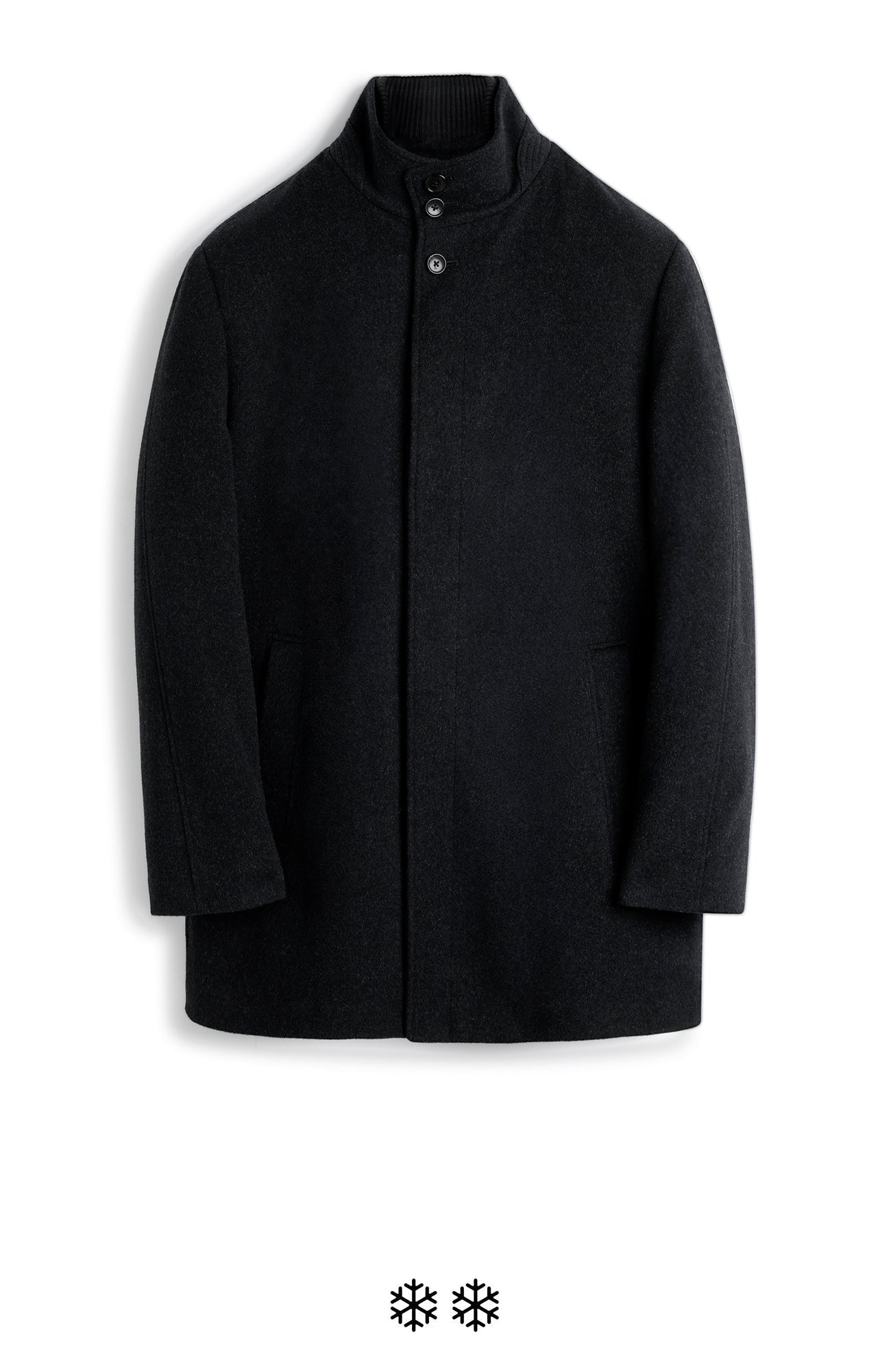 MONT - ROYAL BLACK WOOL & CASHMERE CAR COAT - Cardinal of Canada - CA - MONT - ROYAL BLACK WOOL & CASHMERE CAR COAT