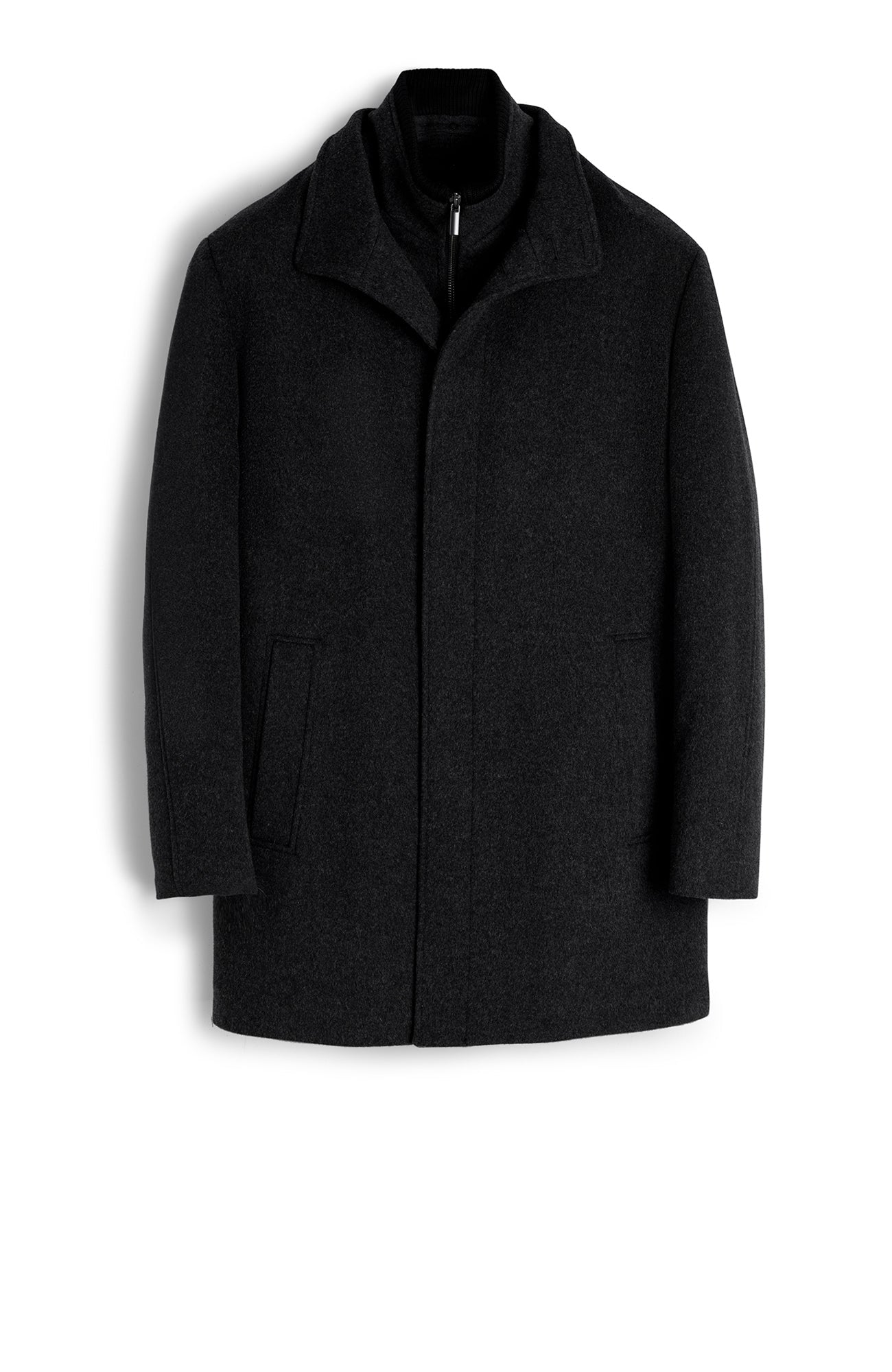 MONT - ROYAL BLACK WOOL & CASHMERE CAR COAT - Cardinal of Canada - CA - MONT - ROYAL BLACK WOOL & CASHMERE CAR COAT