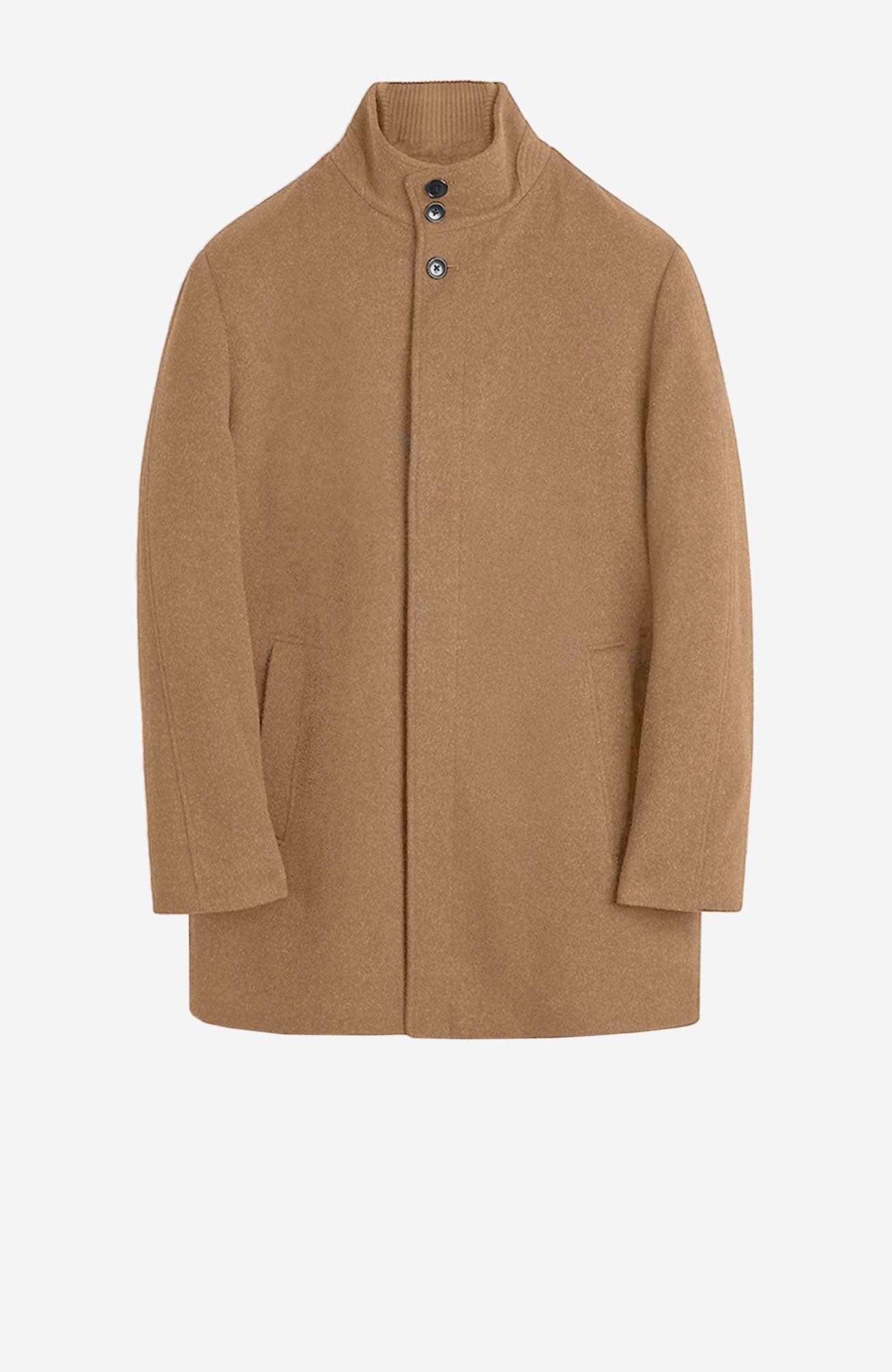 Mont-Royal Wool & Cashmere Car Coat In Vicuna - MENS - Cardinal of Canada-CA - Mont-Royal Wool & Cashmere Car Coat In Vicuna
