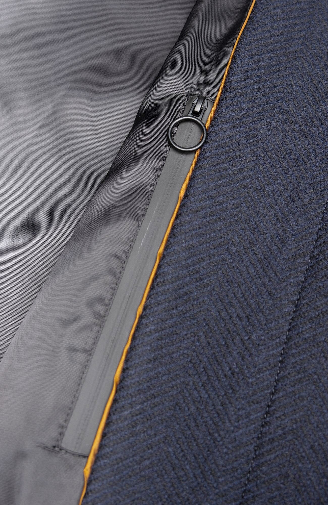 PLATINUM NAVY HERRINGBONE WOOL OVERCOAT - MENS - Cardinal of Canada - CA - PLATINUM NAVY HERRINGBONE WOOL OVERCOAT