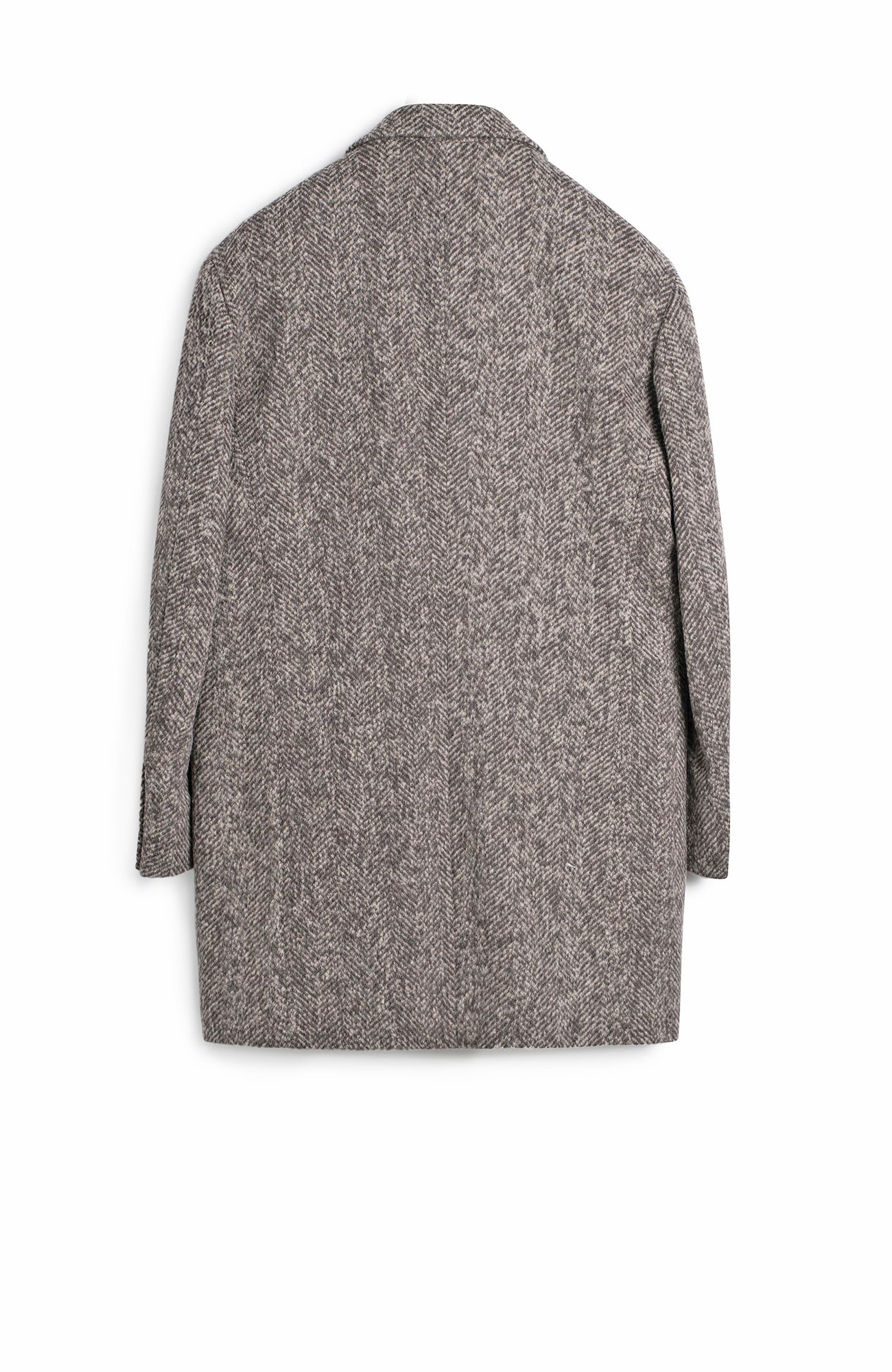 Sherwood Taupe Herrinbone Wool & Alpaca Topcoat