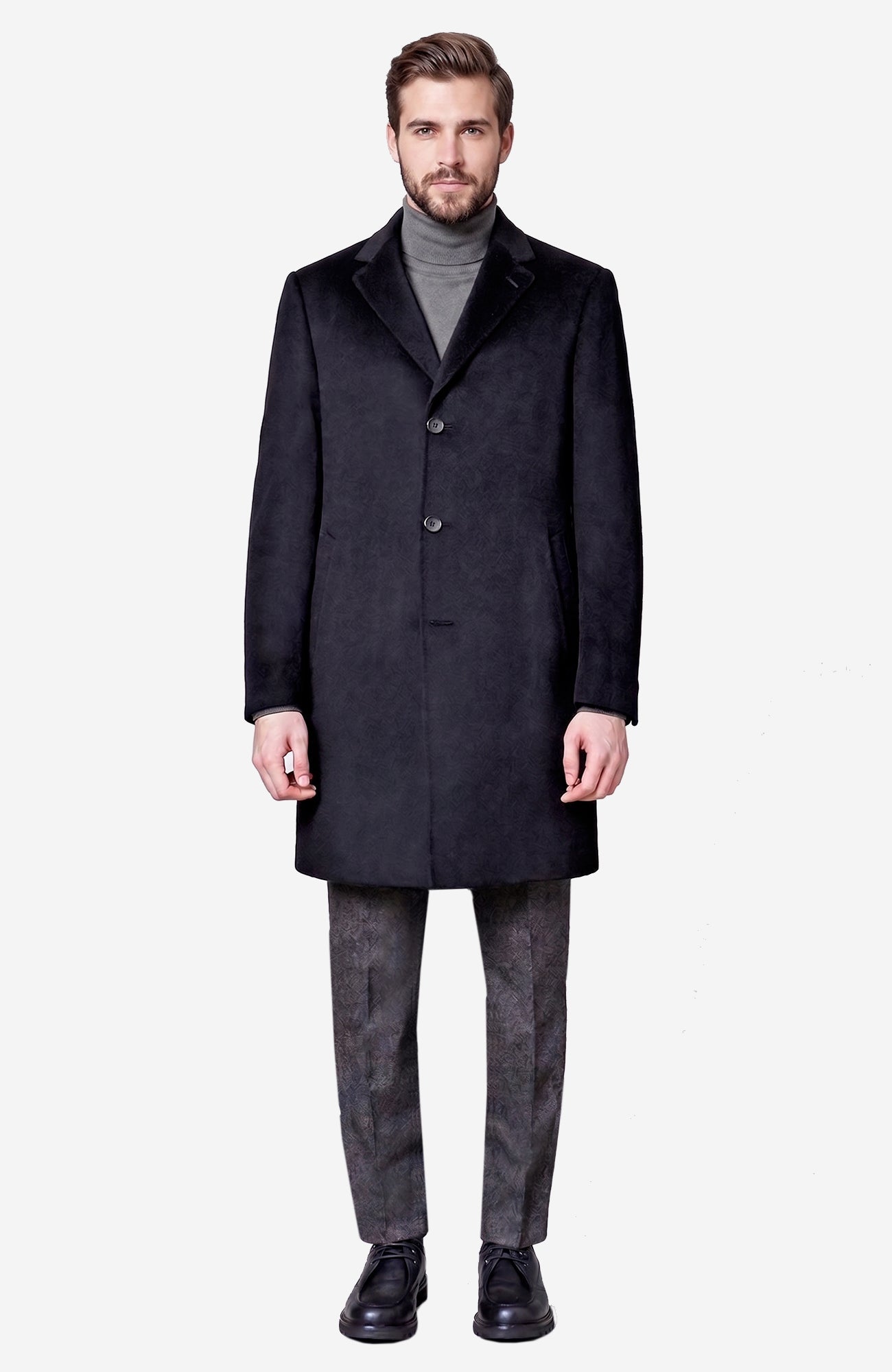 St - Pierre Black Cashmere Topcoat - Dress - Cardinal of Canada - CA - St - Pierre Black Cashmere Topcoat