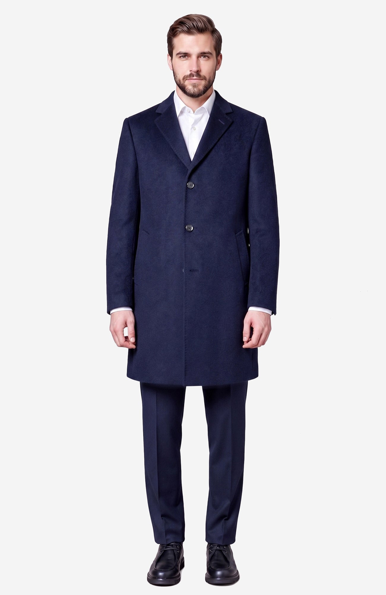 St - Pierre Navy Cashmere Topcoat - Dress - Cardinal of Canada - CA - St - Pierre Navy Cashmere Topcoat