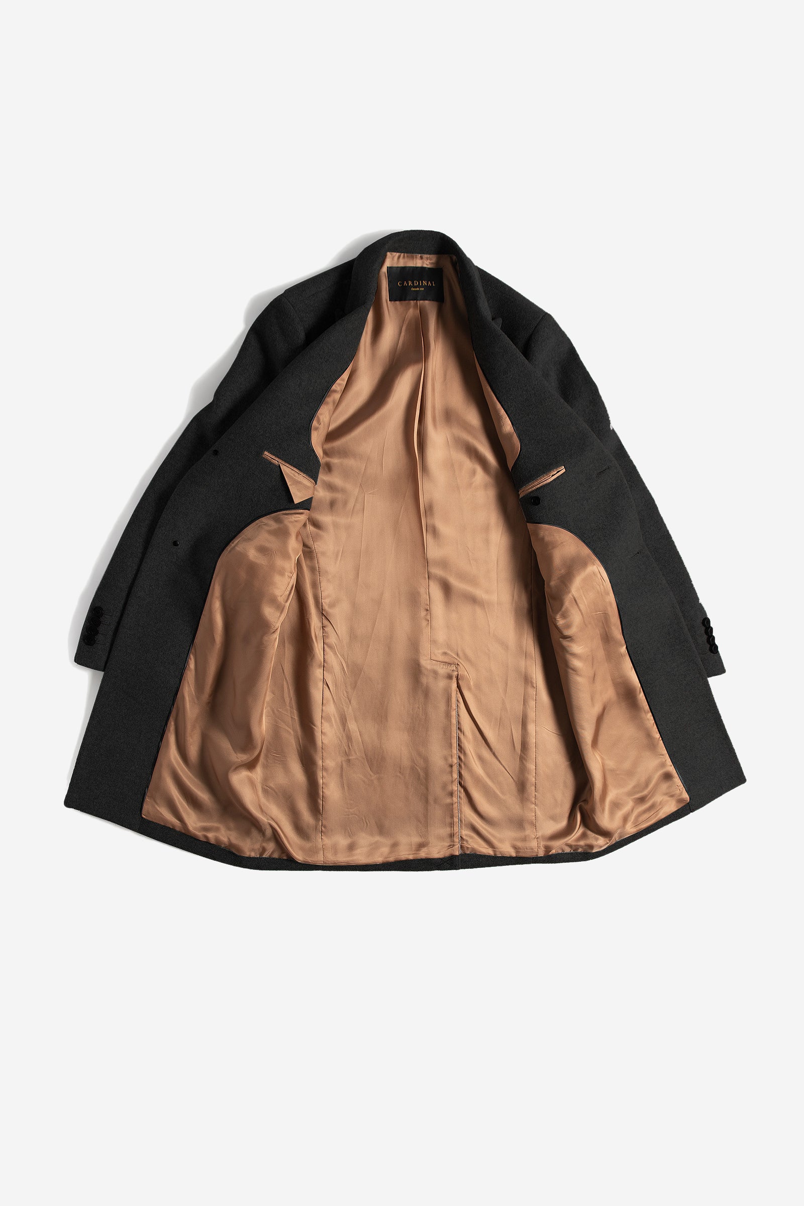 Sutton Black Wool Topcoat
