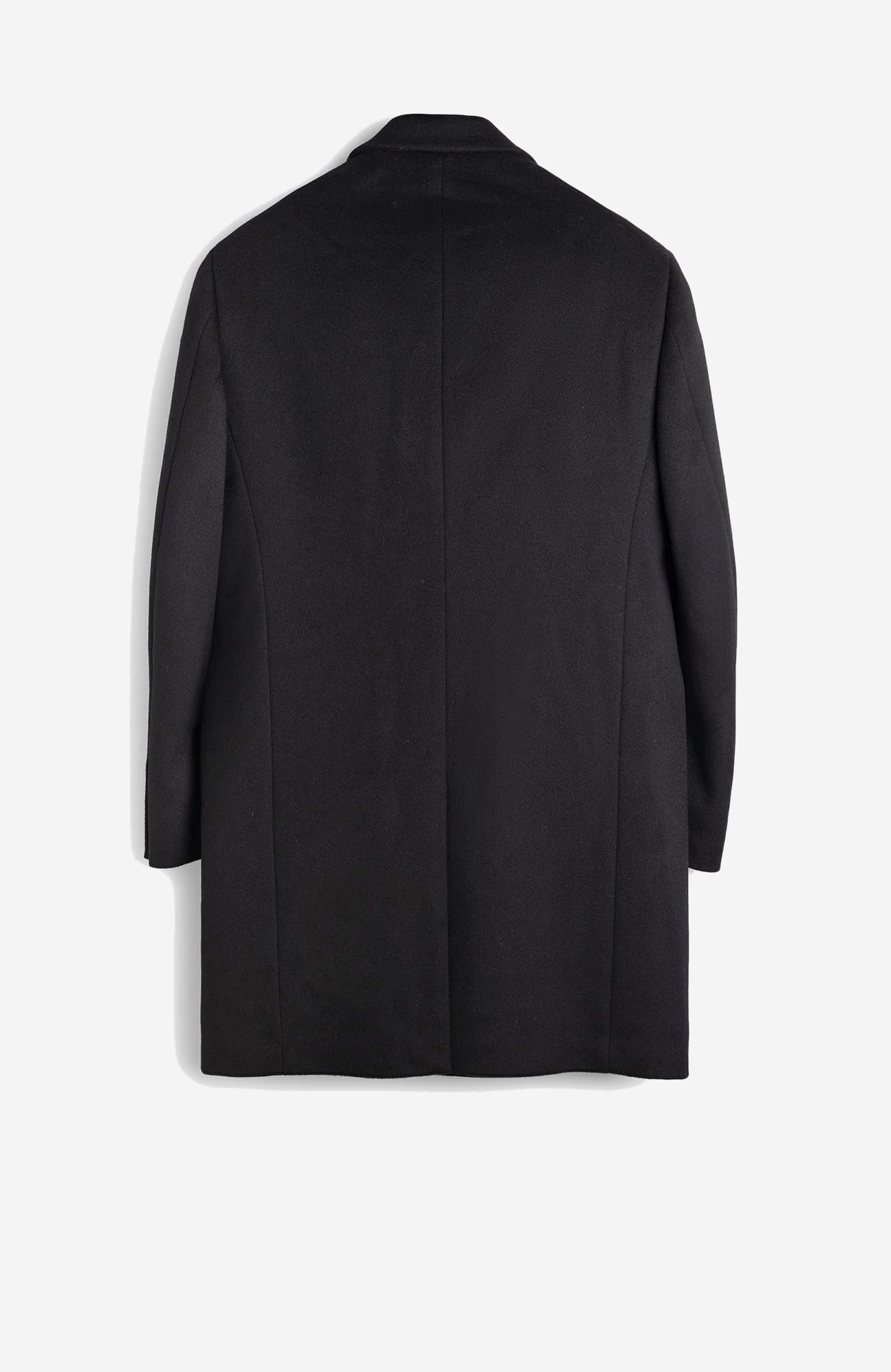 Sutton Black Wool Topcoat