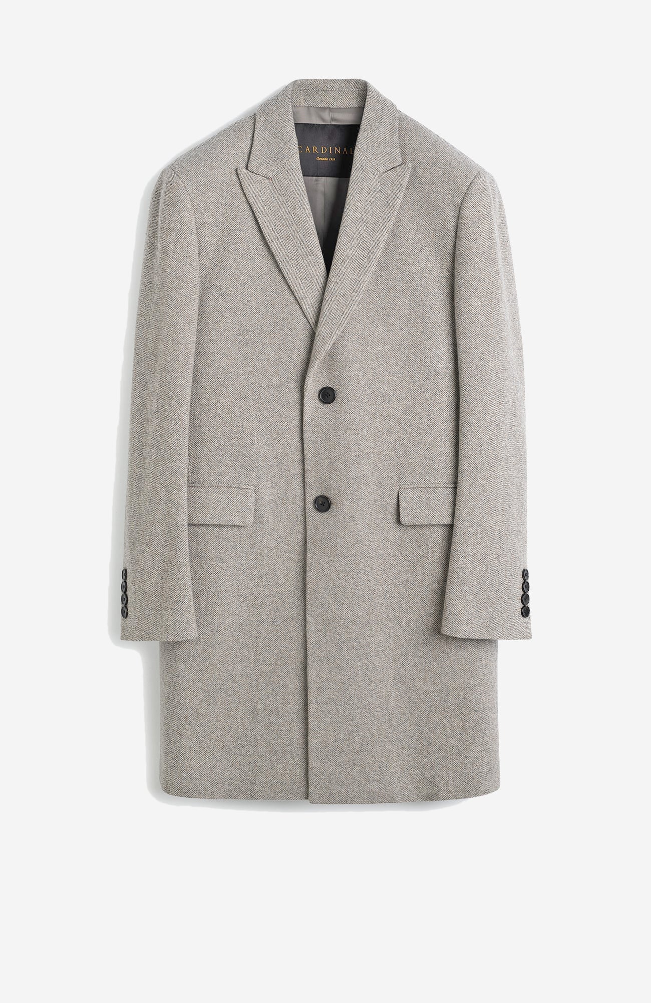 Sutton Herringbone Wool & Cashmere Topcoat - MENS - Cardinal of Canada - CA - Sutton Herringbone Wool & Cashmere Topcoat
