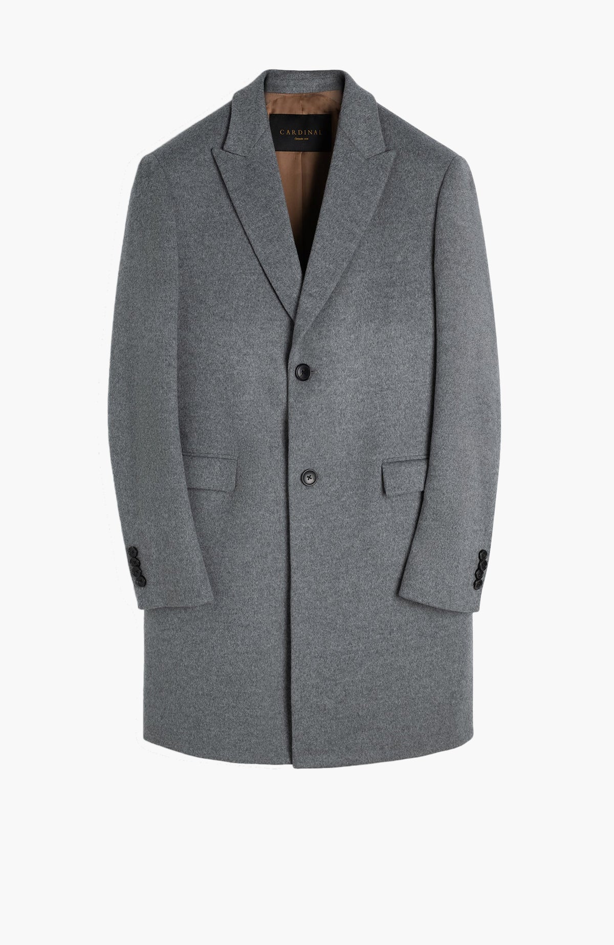 Sutton Light Grey Wool Topcoat