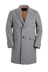 Sutton light grey wool top coat 38 inch length