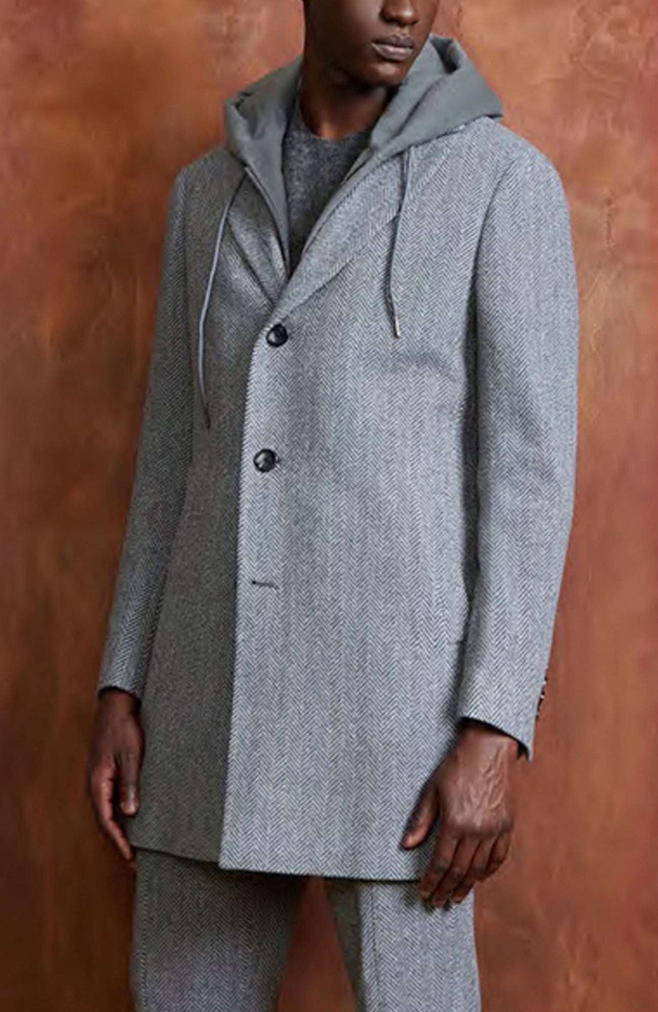 TATE GREY HERRINGBONE TOPCOAT - MENS - Cardinal of Canada - CA - TATE GREY HERRINGBONE TOPCOAT