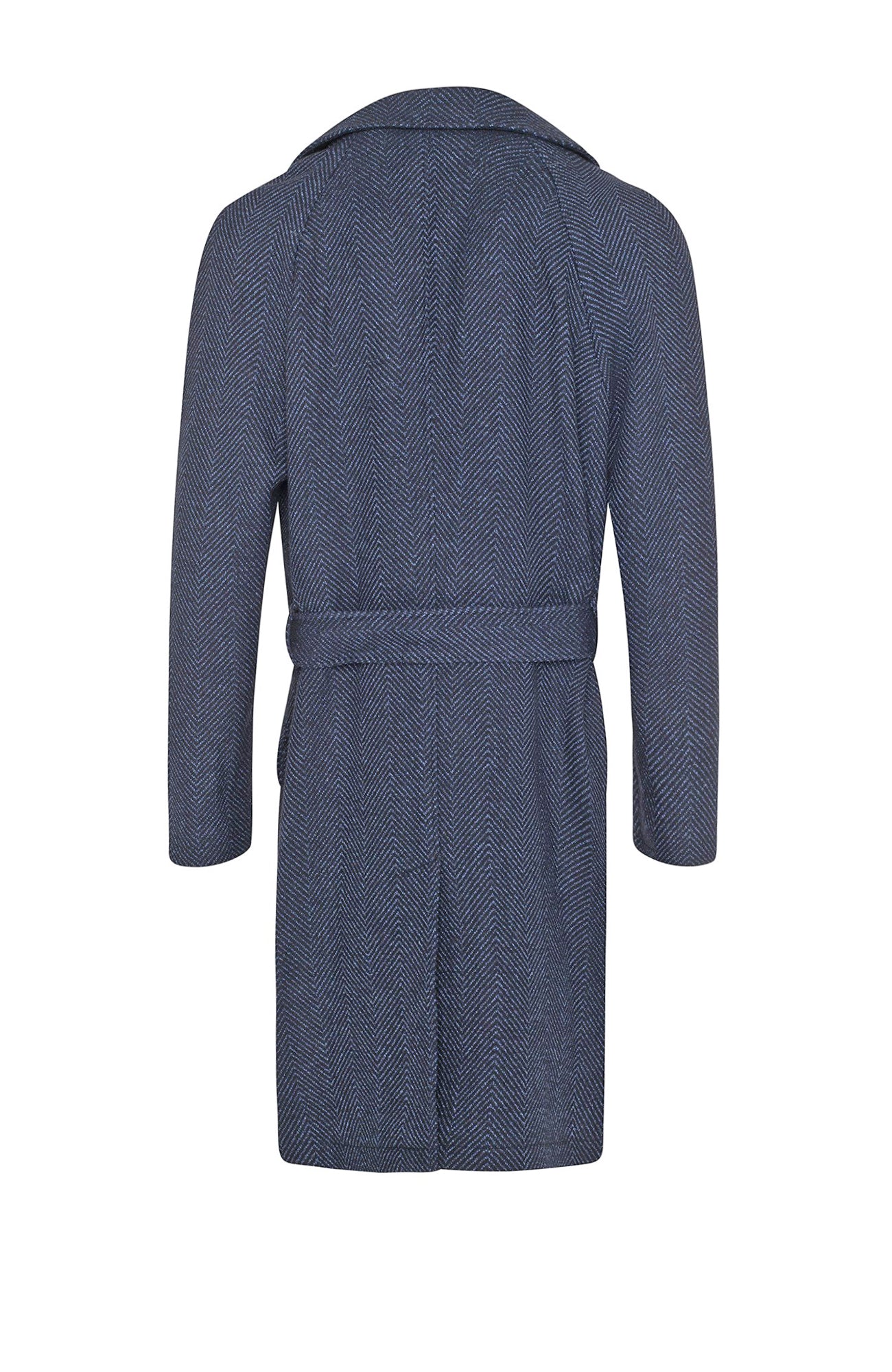 Manteau en laine à chevrons bleu marine Tatum