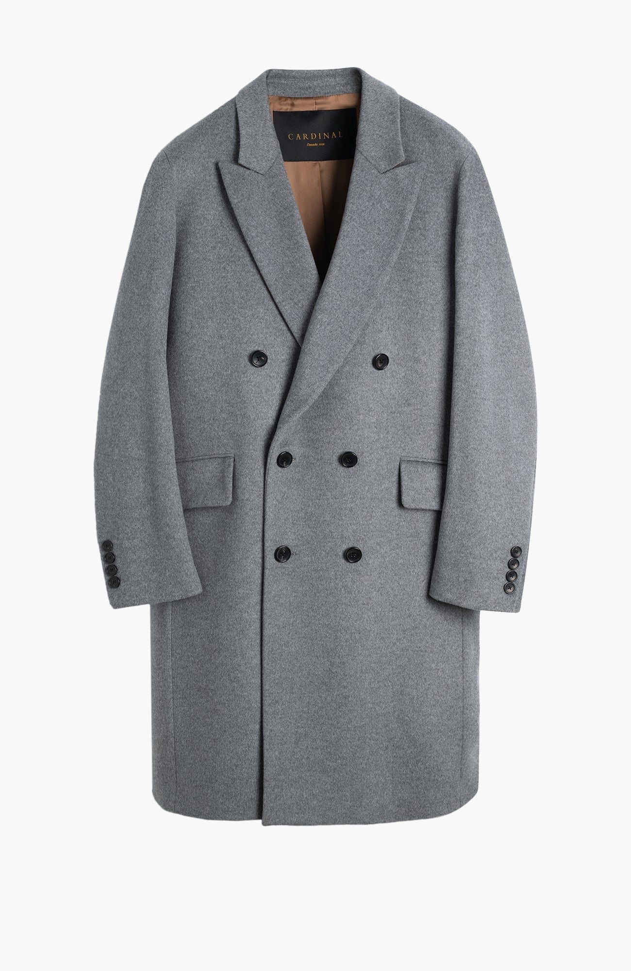 Thomas Wool & Cashmere Grey Overcoat - MENS - Cardinal of Canada-CA - Thomas Wool & Cashmere Grey Overcoat