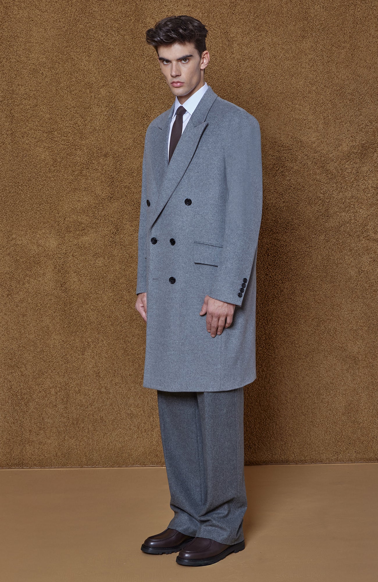 Thomas Wool & Cashmere Grey Overcoat